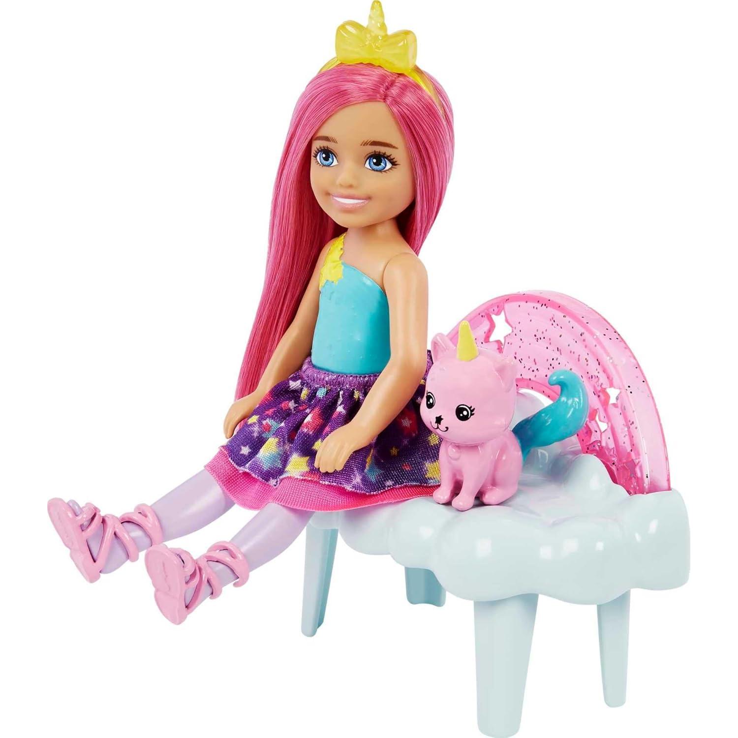 Muñeca Chelsea Barbie Dreamtopia con columpio y accesorios