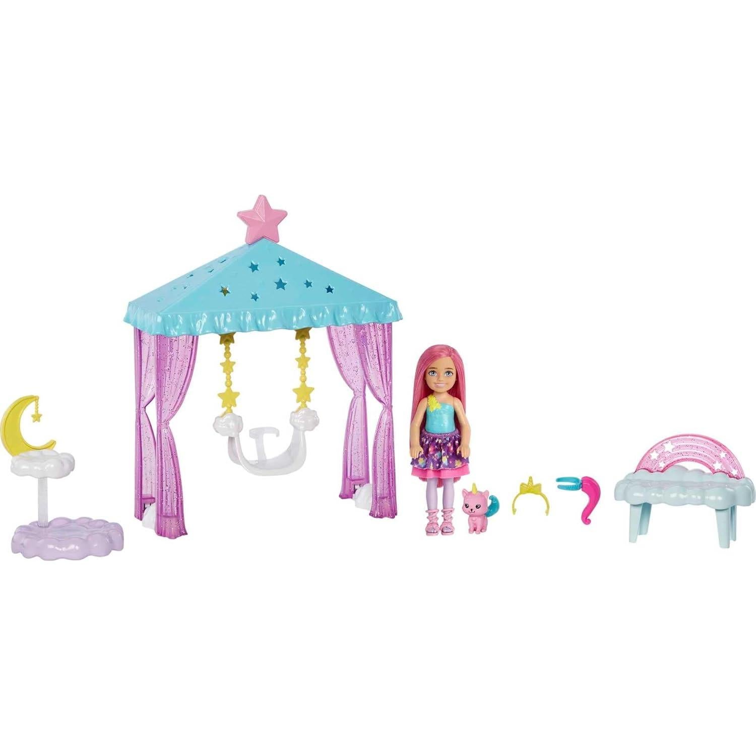 Muñeca Chelsea Barbie Dreamtopia con columpio y accesorios