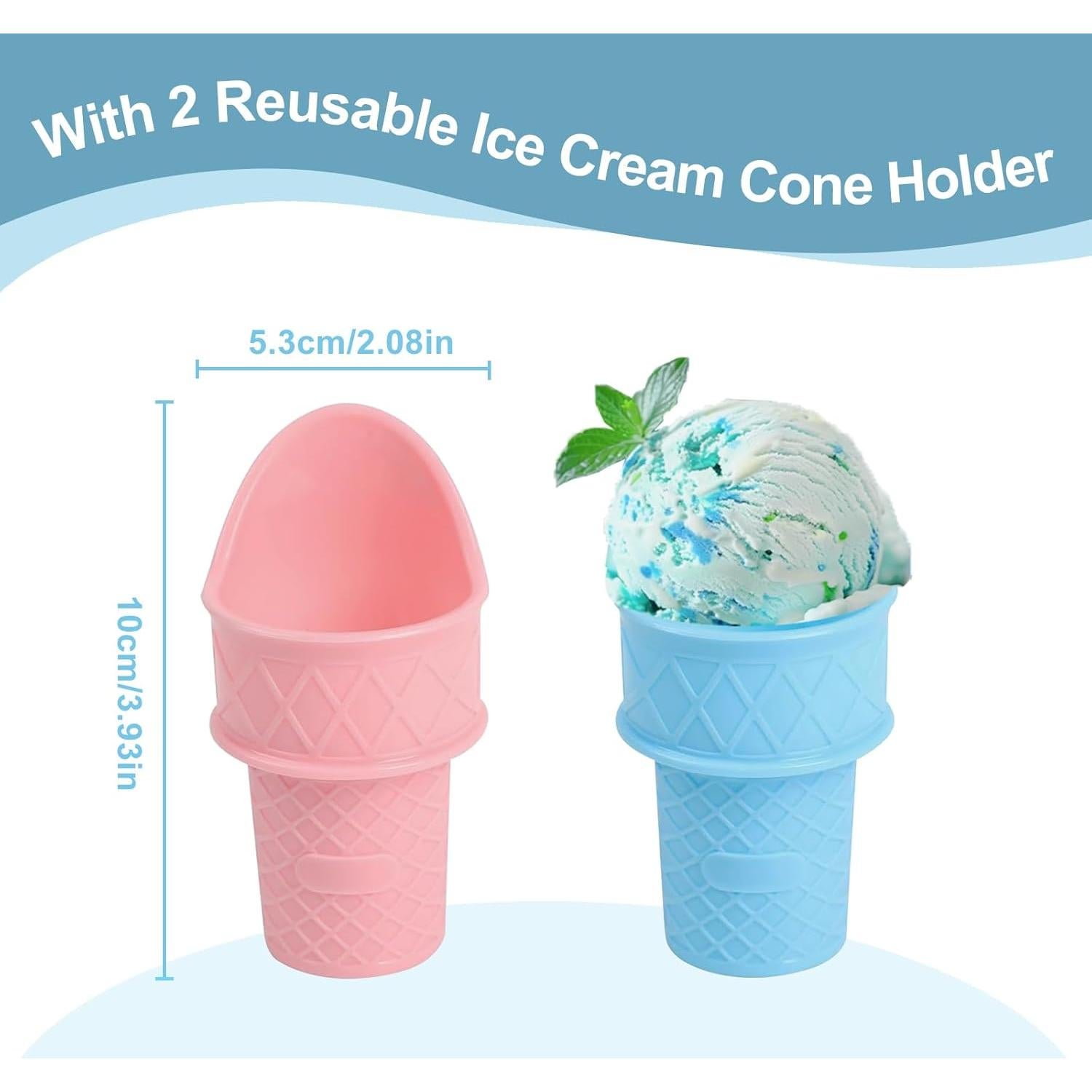 Máquina para Hacer Helados FORTHEAL 2 Qt, Compatible Kitchen Aid