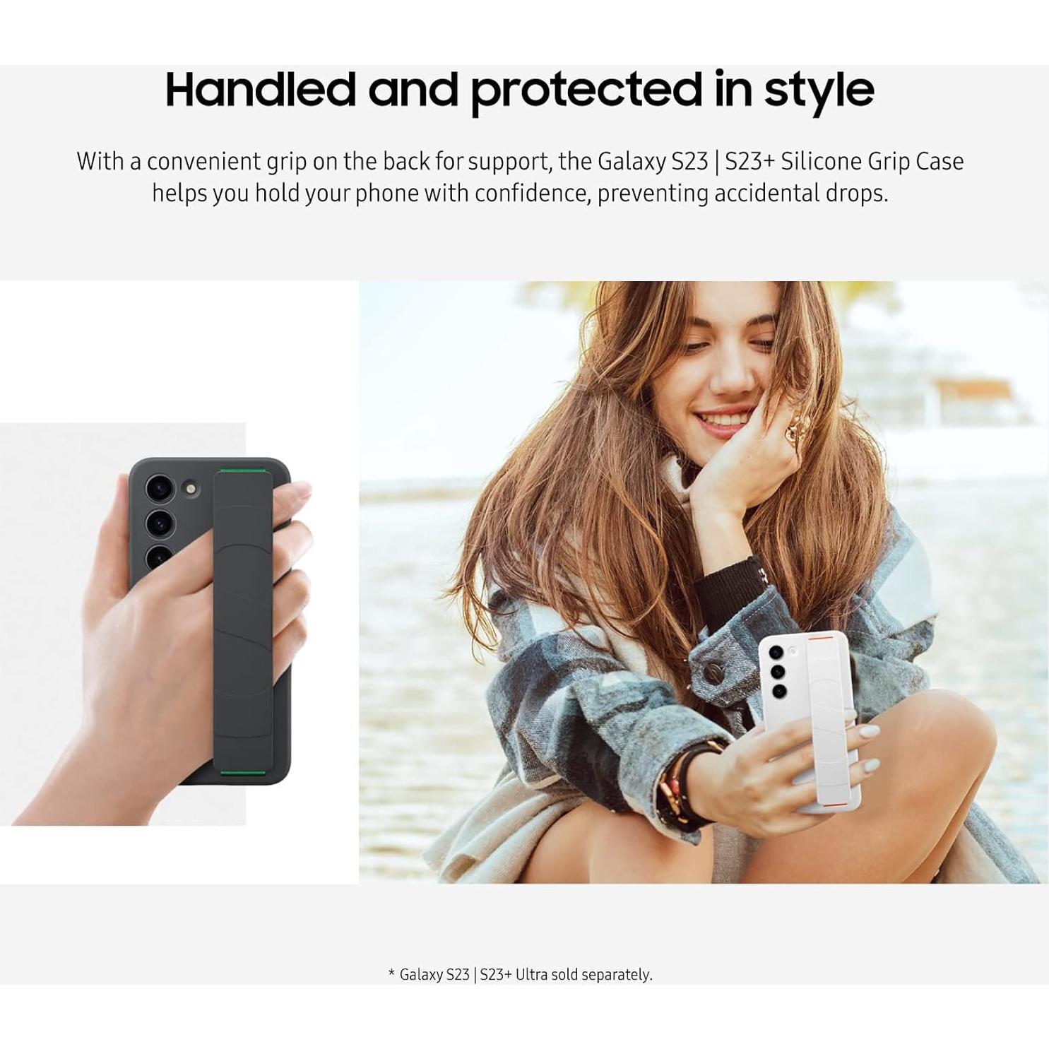 Funda de Silicona con Agarre Samsung Galaxy S23 Negra