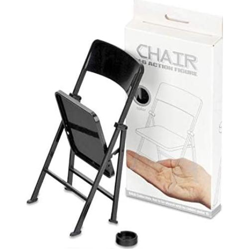 Silla Plegable Negra Warmtree 1/6 para Figuras de Acción