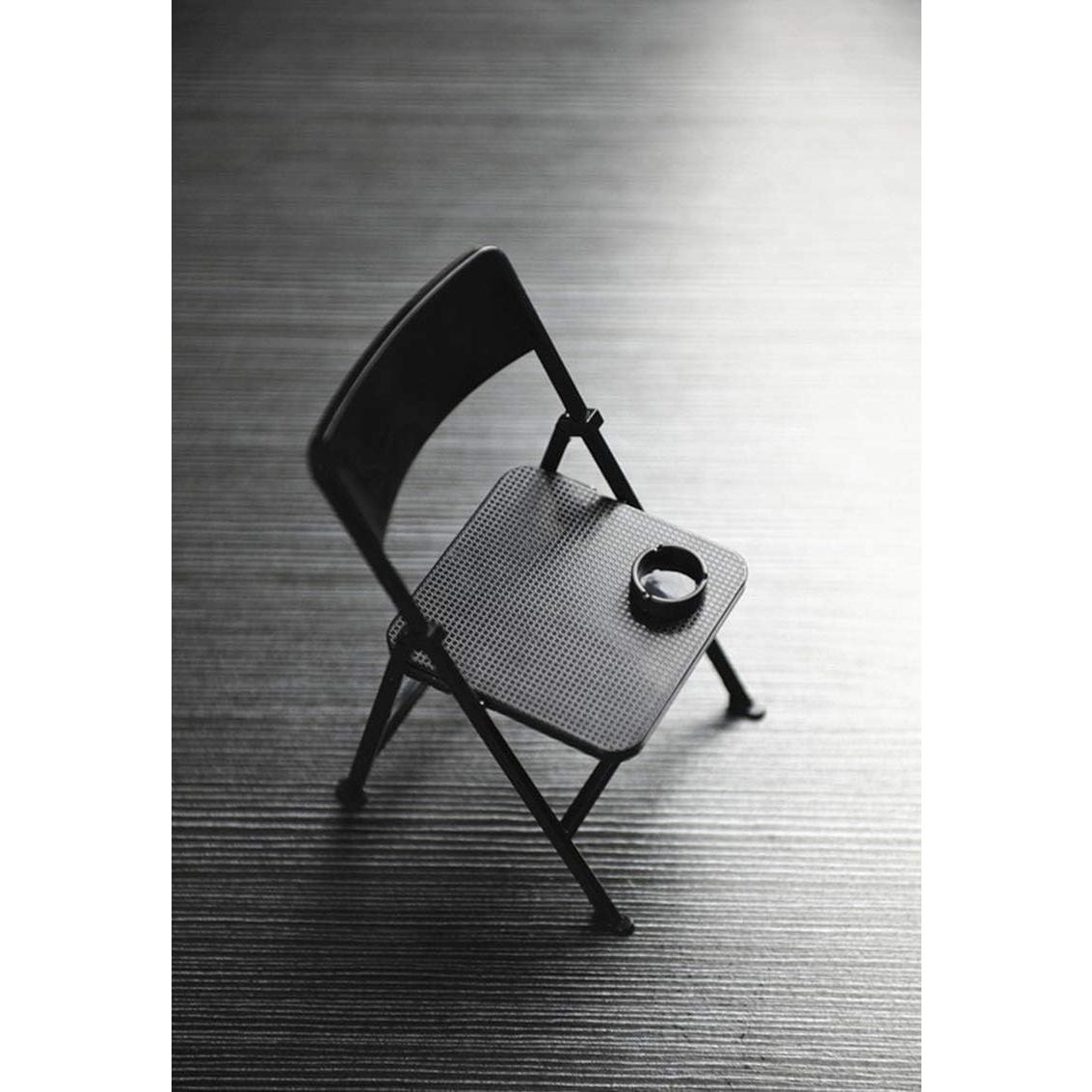 Silla Plegable Negra Warmtree 1/6 para Figuras de Acción