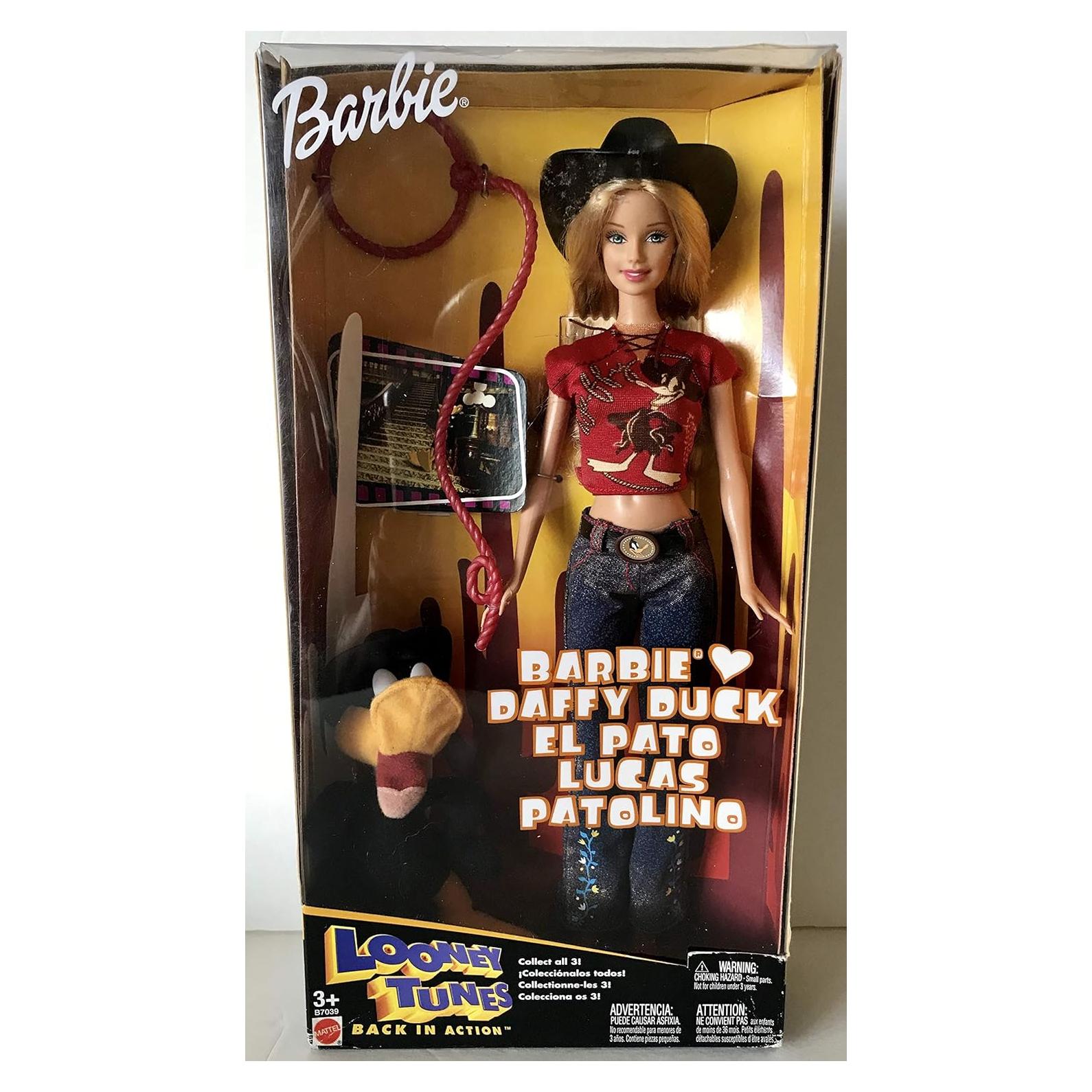 Muñeca Barbie Daffy Duck 6" Looney Tunes 2003 Edición Especial