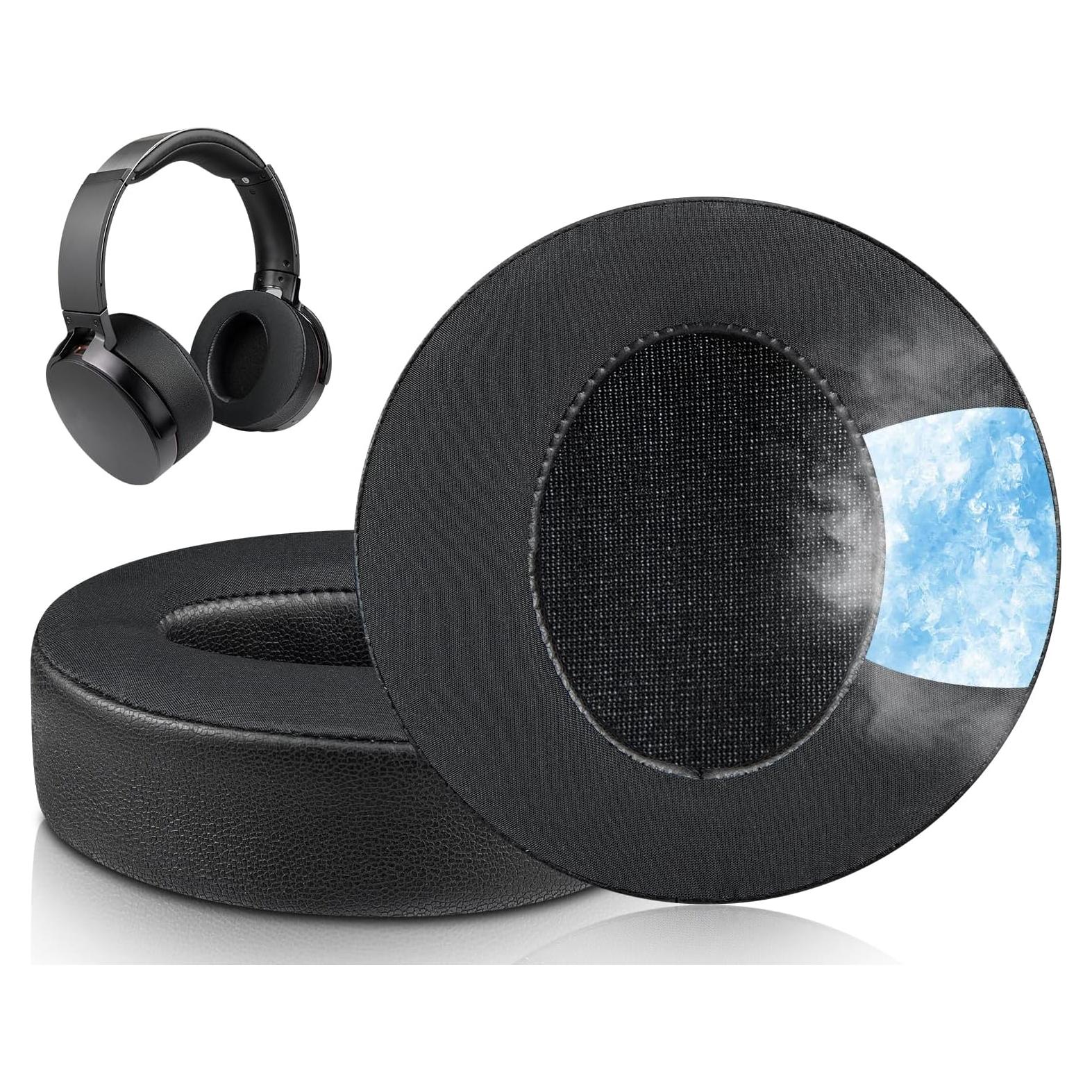 Almohadillas de Gel Refrigerante SOULWIT para Auriculares Sony MDR-XB950 - Negro