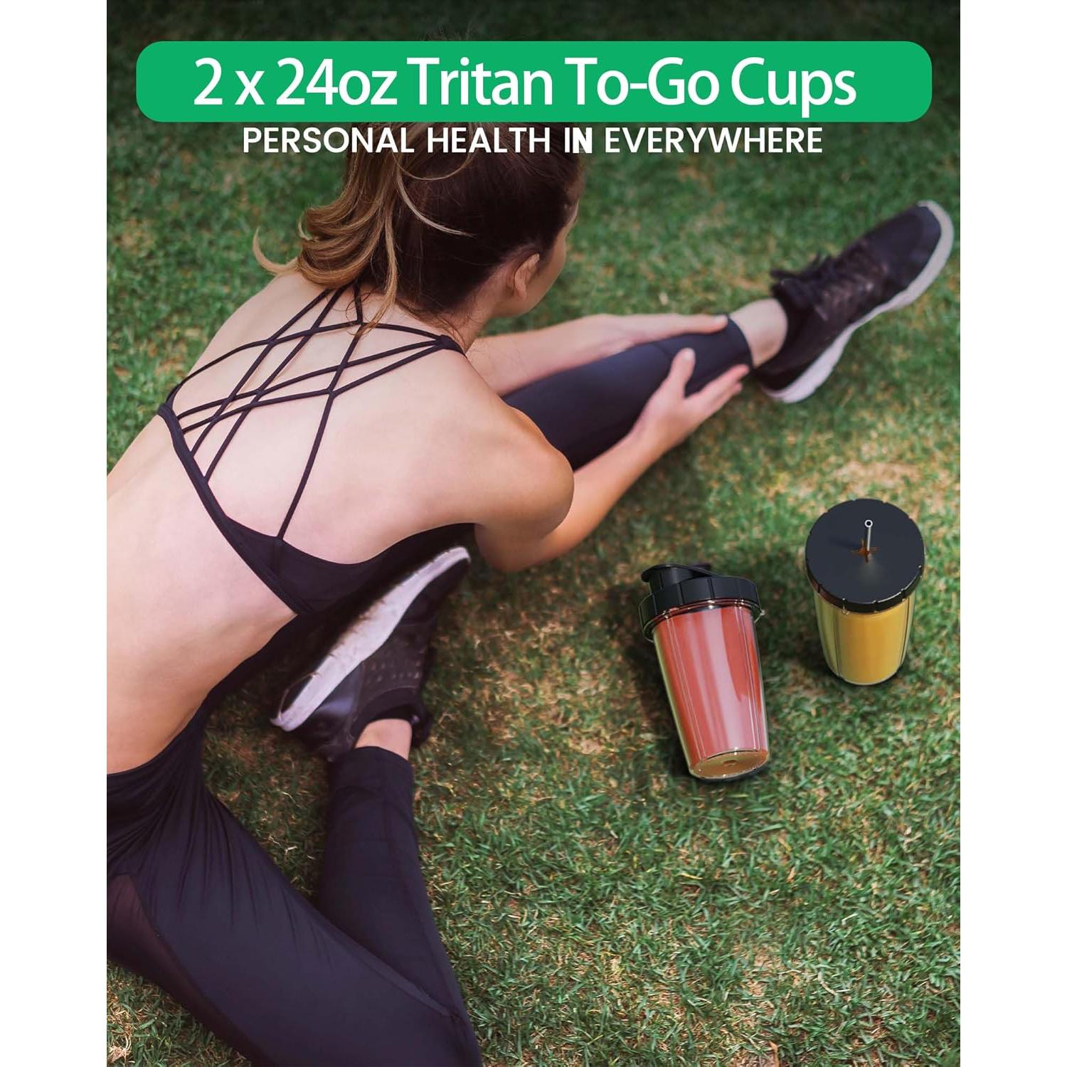 Mezclador Personal Eascandy 900W 7 en 1 con 2 Tazas 24oz