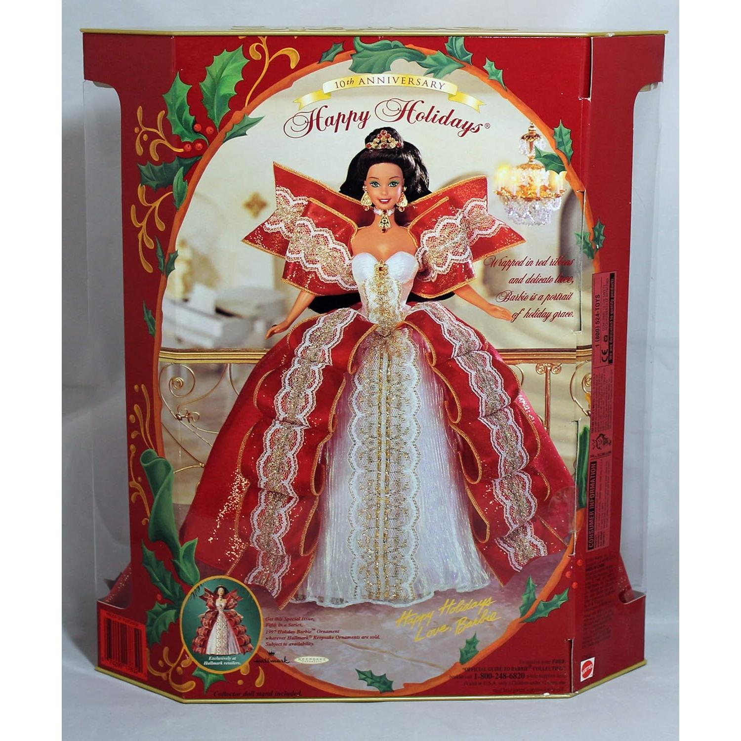 Muñeca Barbie Felices Fiestas 10 Aniversario Hallmark