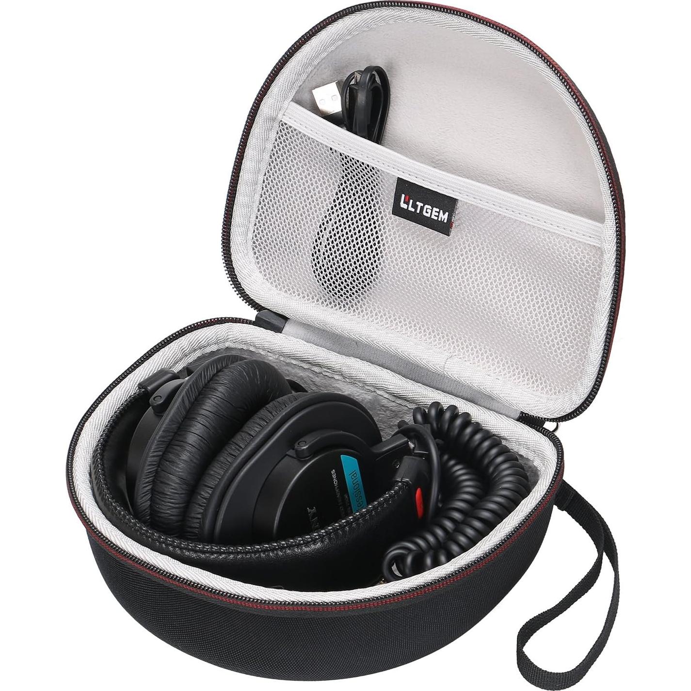 Funda Dura LTGEM para Auriculares Sony MDR7506 - Negro y Gris