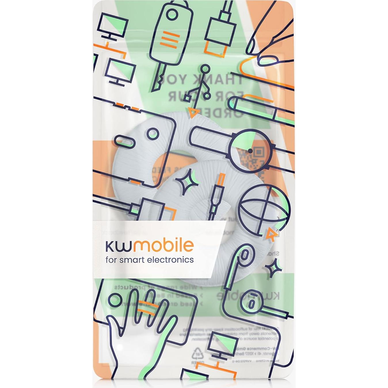 Almohadillas de Reemplazo kwmobile para Sony MDR-ZX110/Z310 - Blanco