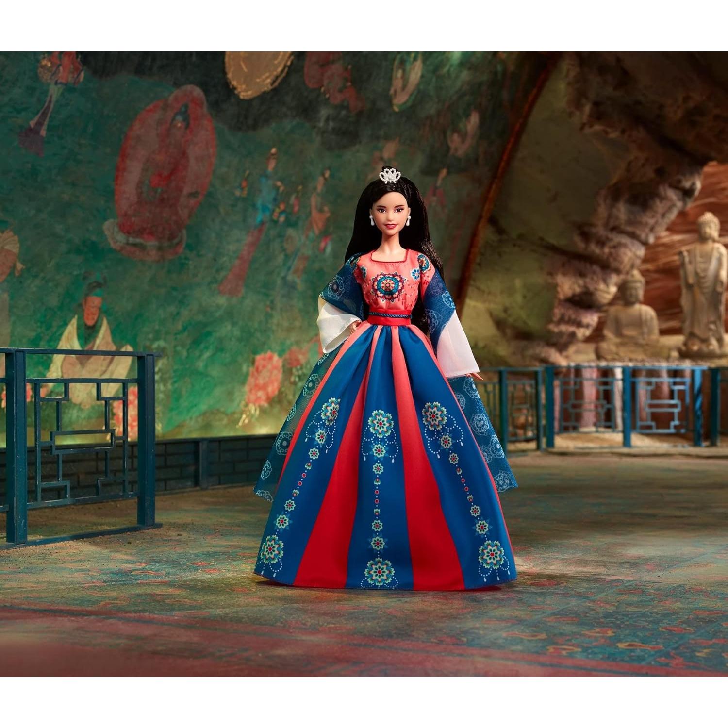 Barbie Signature Lunar New Year Doll in Traditional Hanfu Robe with Chinese Prints & Accessories, Collectible with Doll Stand & Certificate of Aithenticity