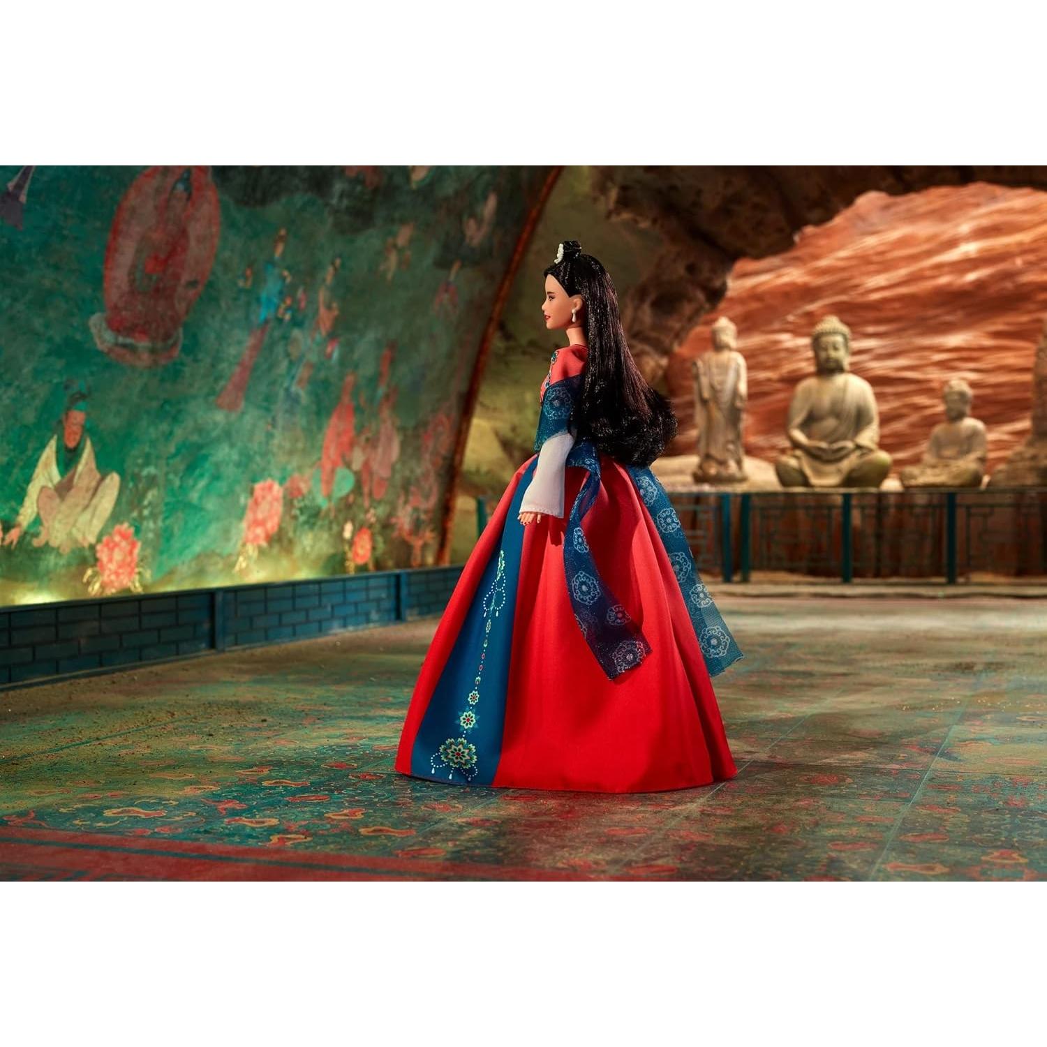 Barbie Signature Lunar New Year Doll in Traditional Hanfu Robe with Chinese Prints & Accessories, Collectible with Doll Stand & Certificate of Aithenticity