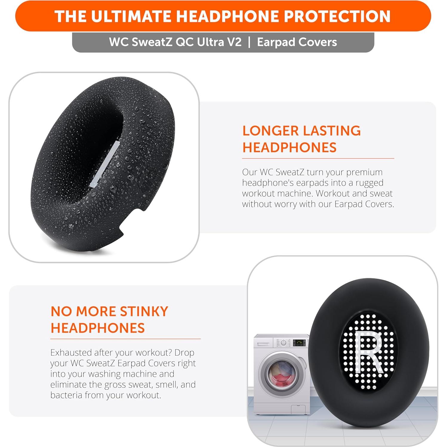 Fundas Protectores SweatZ para Bose QuietComfort Ultra - Negro