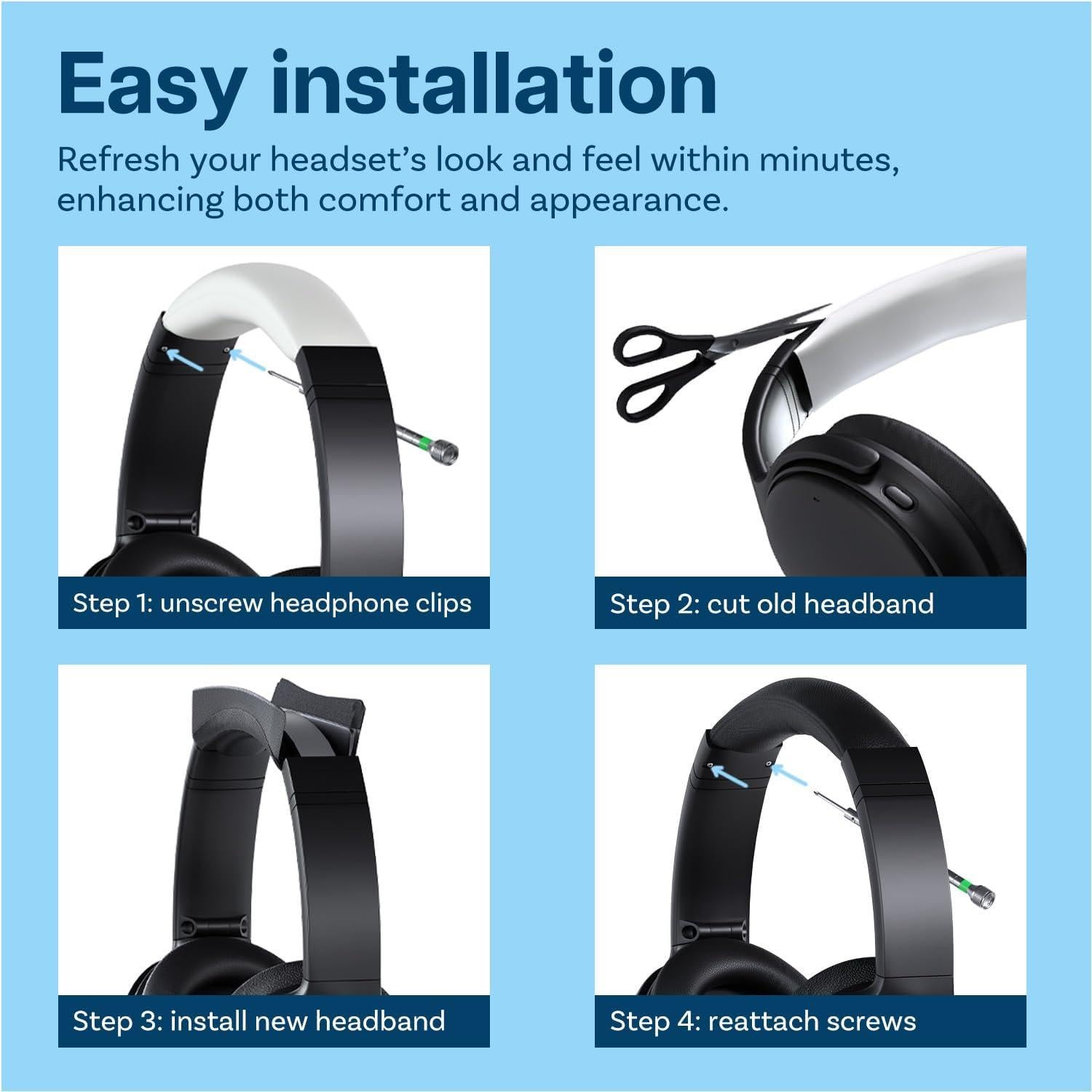 Diadema de Reemplazo MMOBIEL para Bose QC35/QC45 - Negra