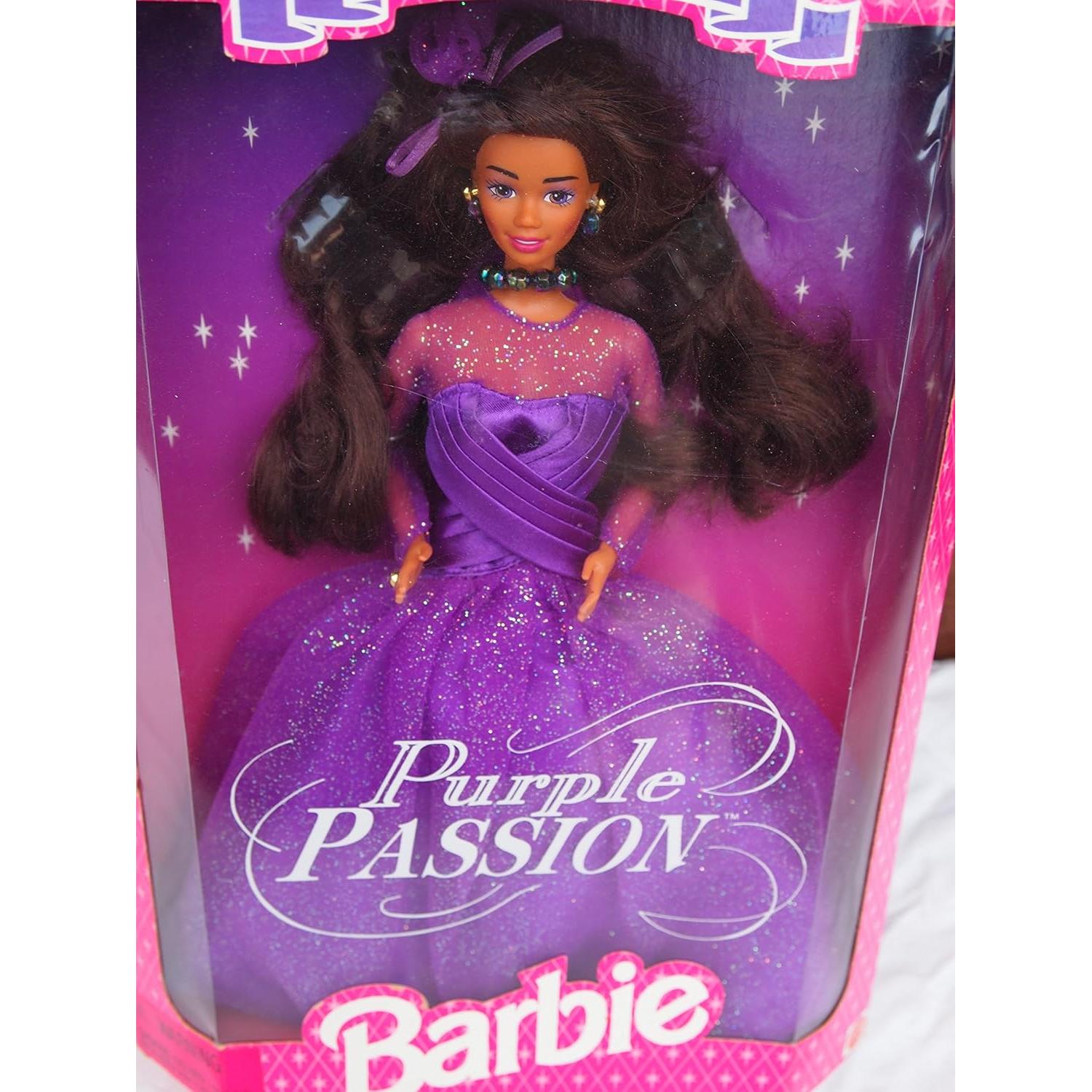 Muñeca Barbie Pasión Púrpura Afroamericana Mattel 317g