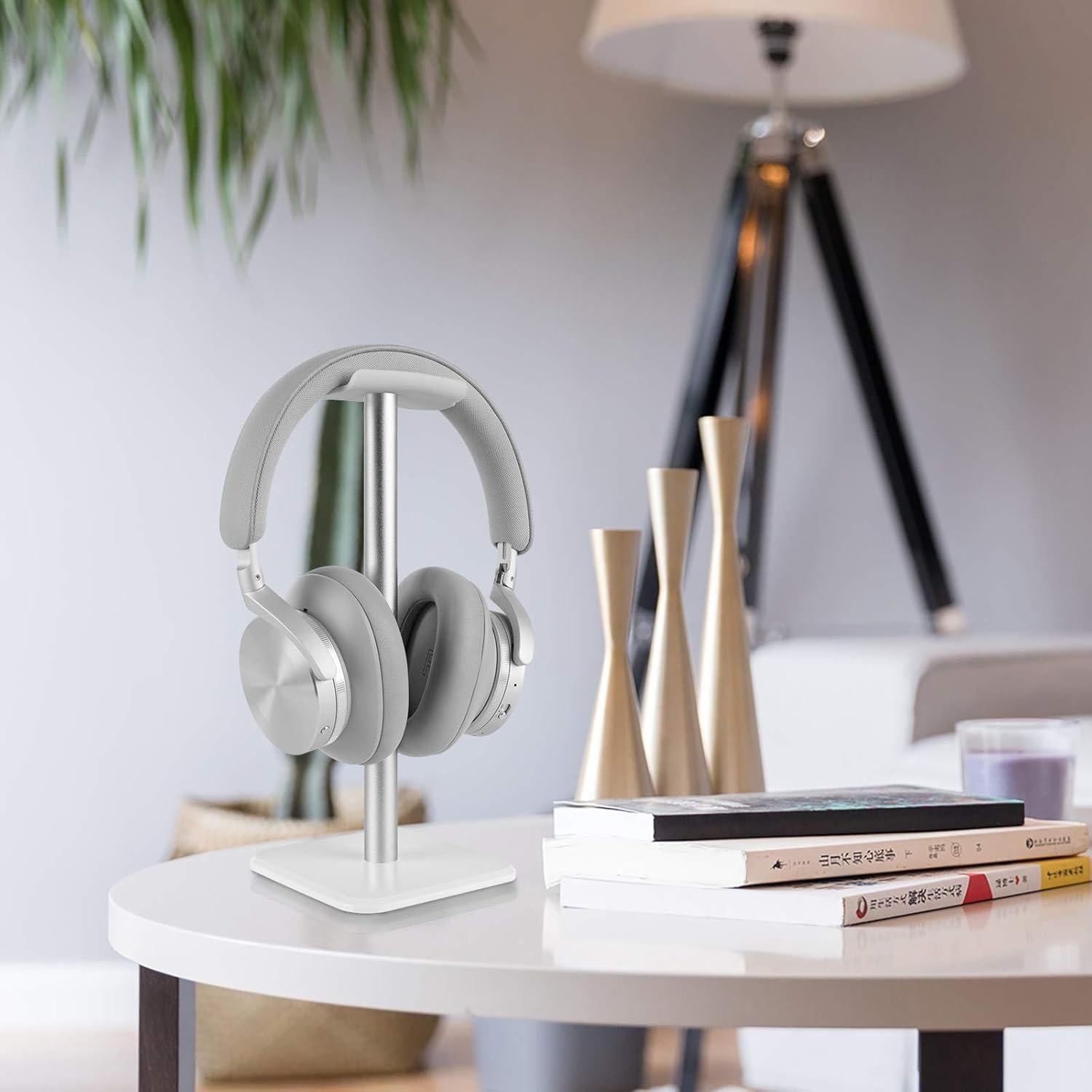 Soporte para Auriculares GEEKRIA de Aluminio Blanco - Compatible con Beats y Bose