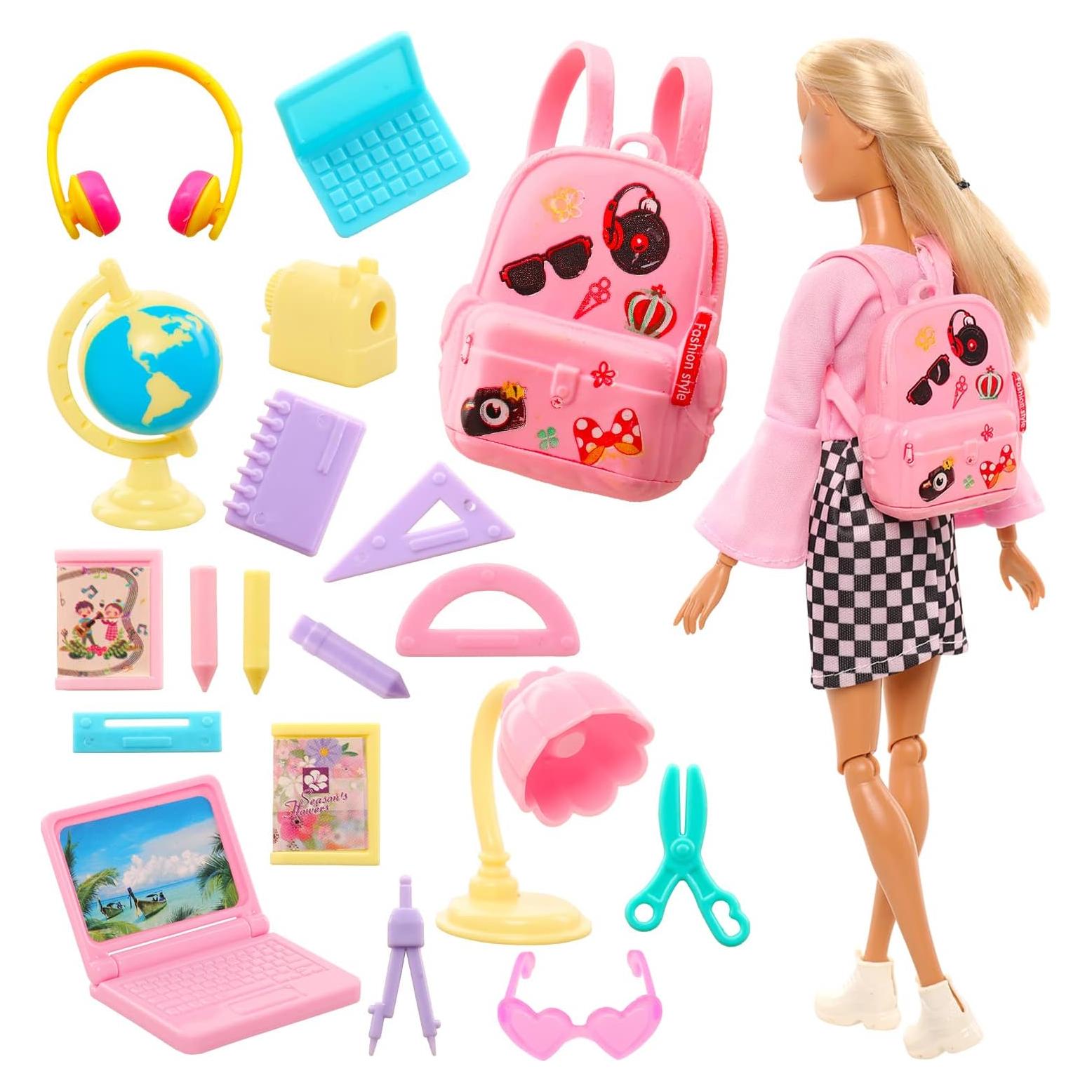 Kit de Accesorios para Muñecas Joyfun - 19 Piezas Escuela