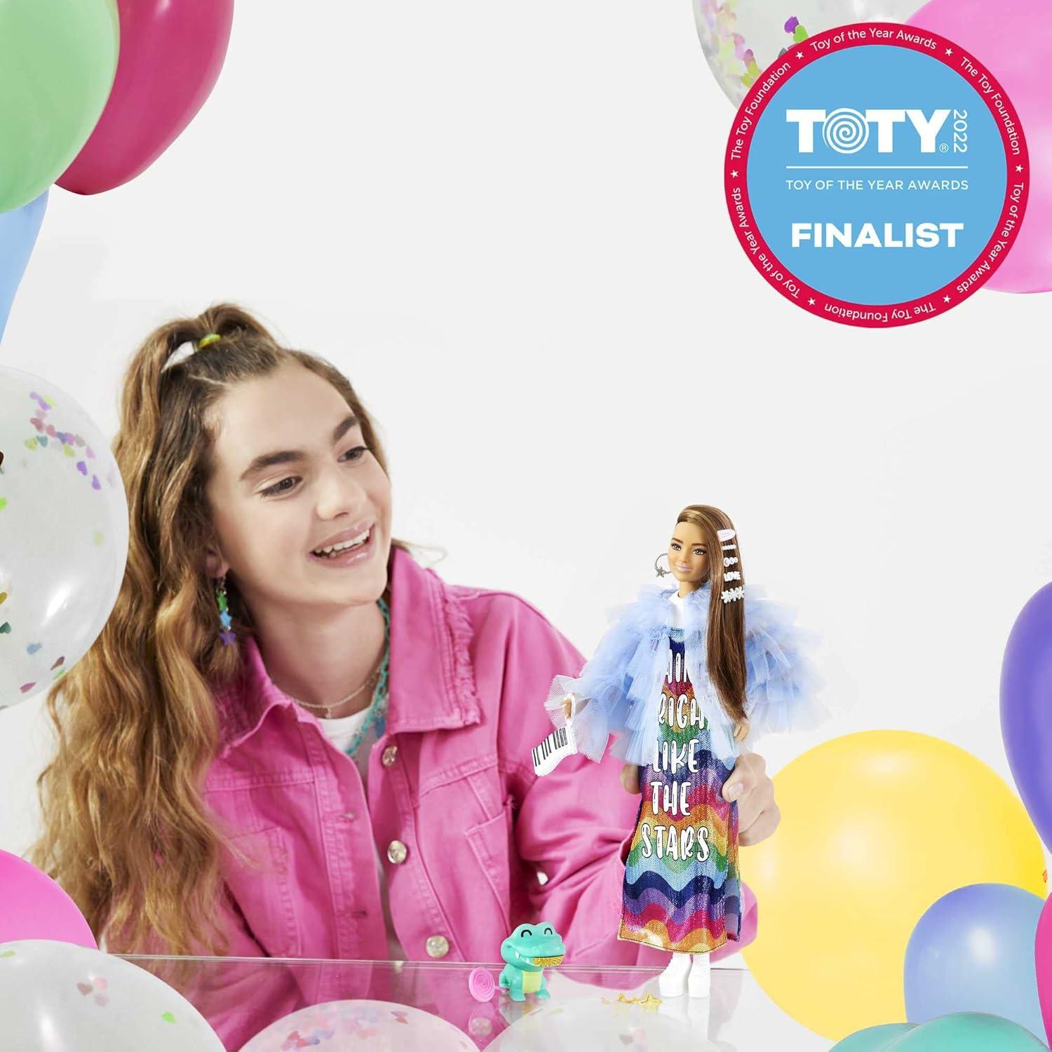 Muñeca Barbie Extra con Accesorios y Mascota Cocodrilo