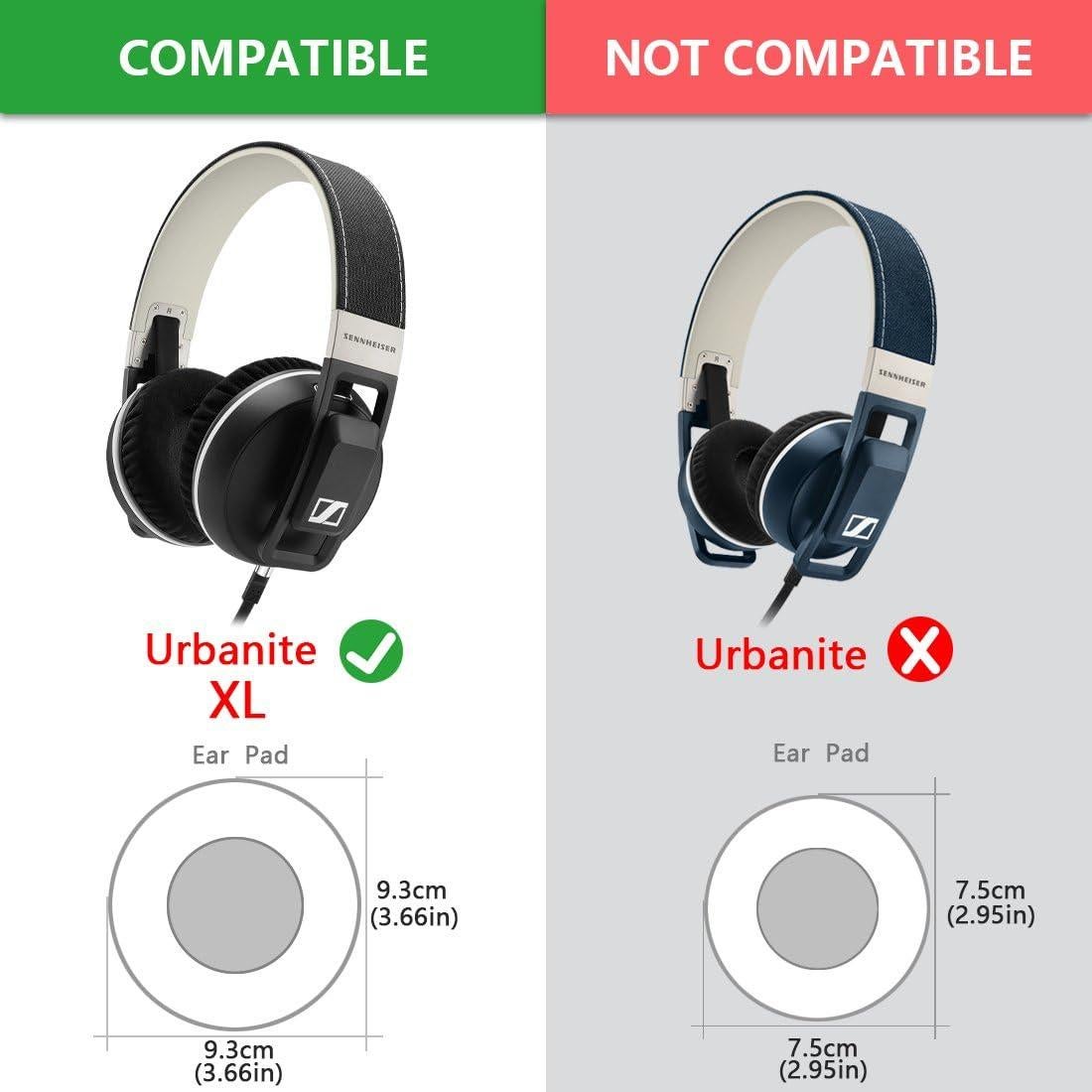 Almohadillas de Repuesto Geekria para Auriculares Sennheiser Urbanite XL