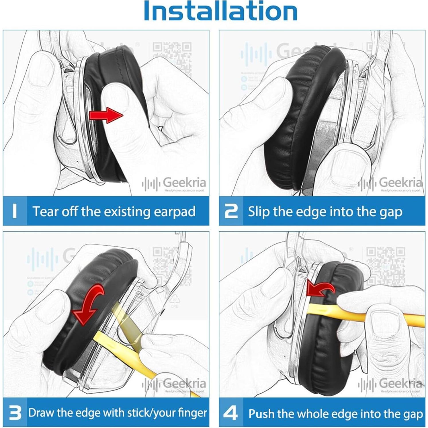 Almohadillas de Repuesto Geekria para Auriculares Sennheiser Urbanite XL