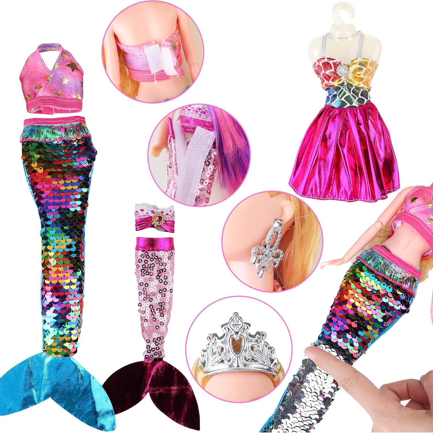 Conjunto de Muñecas Sirena Mágica BYCICI con Delfín Cambiante