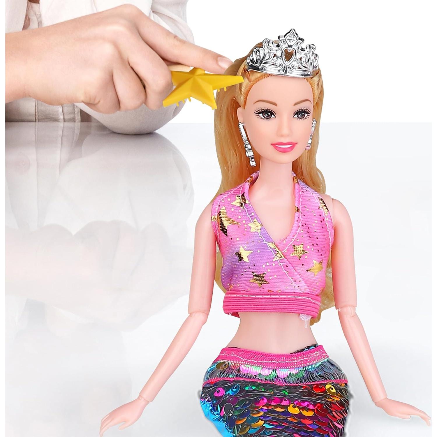 Conjunto de Muñecas Sirena Mágica BYCICI con Delfín Cambiante