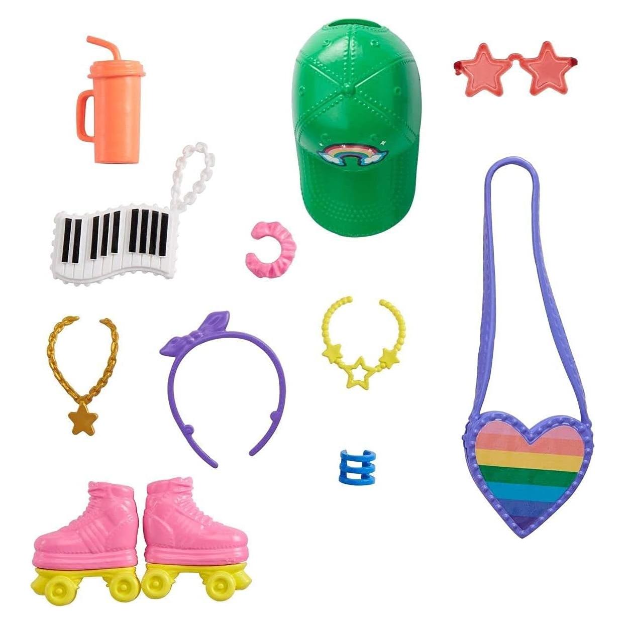 Paquete de Accesorios de Moda Barbie Patinaje sobre Ruedas