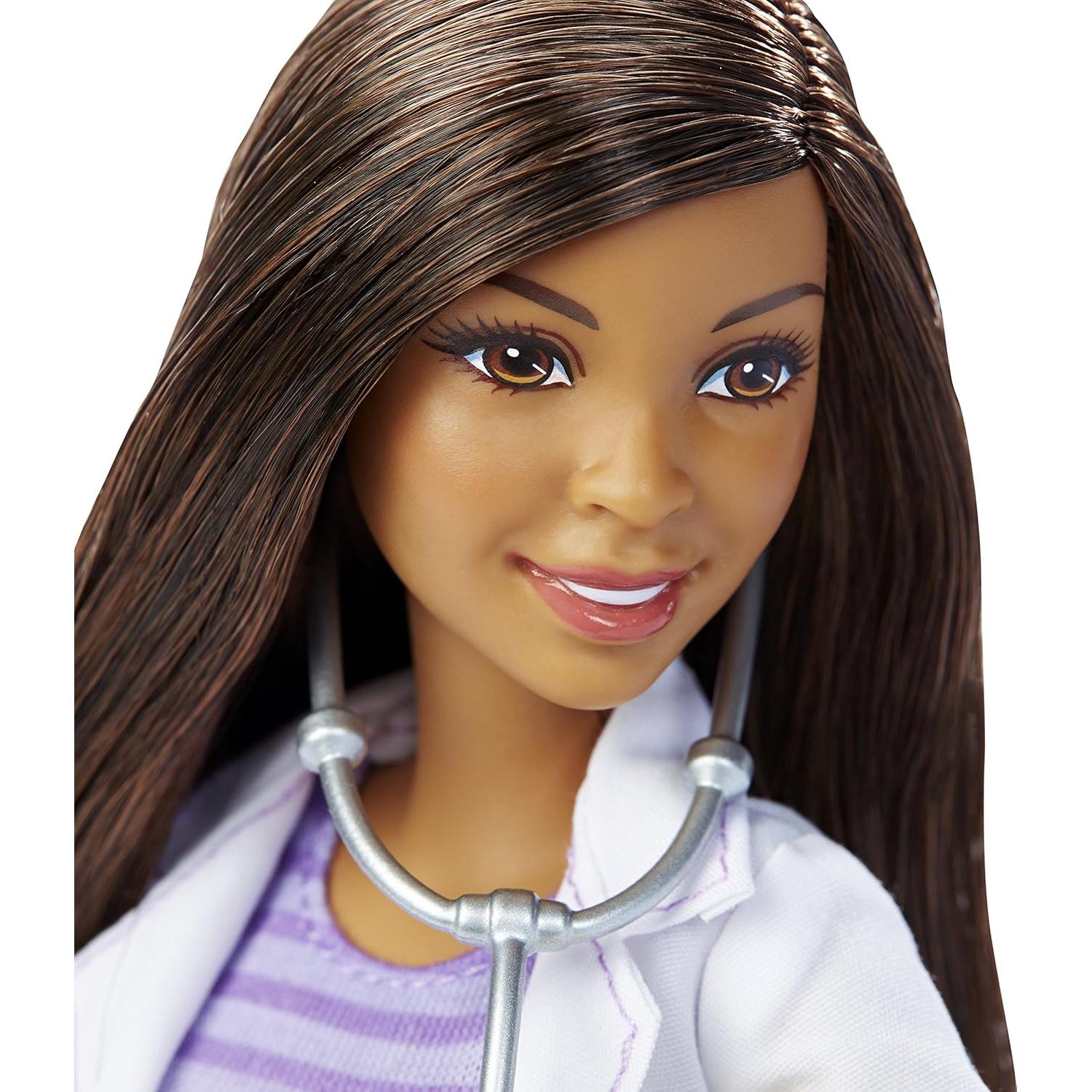 Muñeca Veterinaria Barbie Afroamericana con Estetoscopio