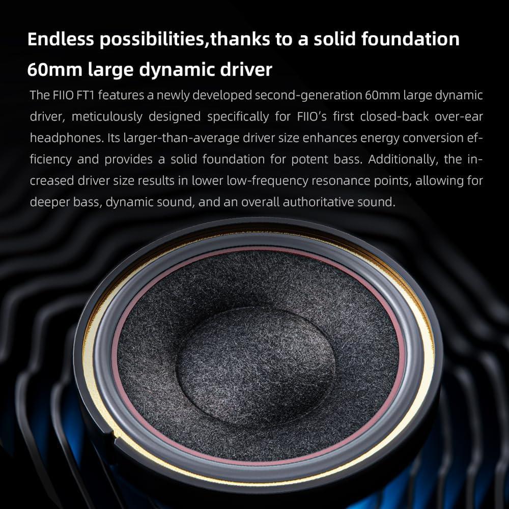 Auriculares Dinámicos FiiO FT1 32Ω Madera 60mm Ajustables