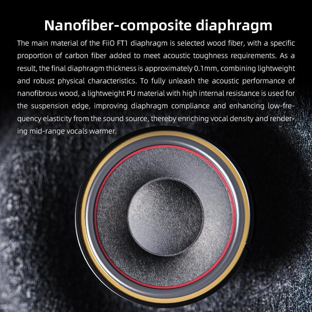 Auriculares Dinámicos FiiO FT1 32Ω Madera 60mm Ajustables