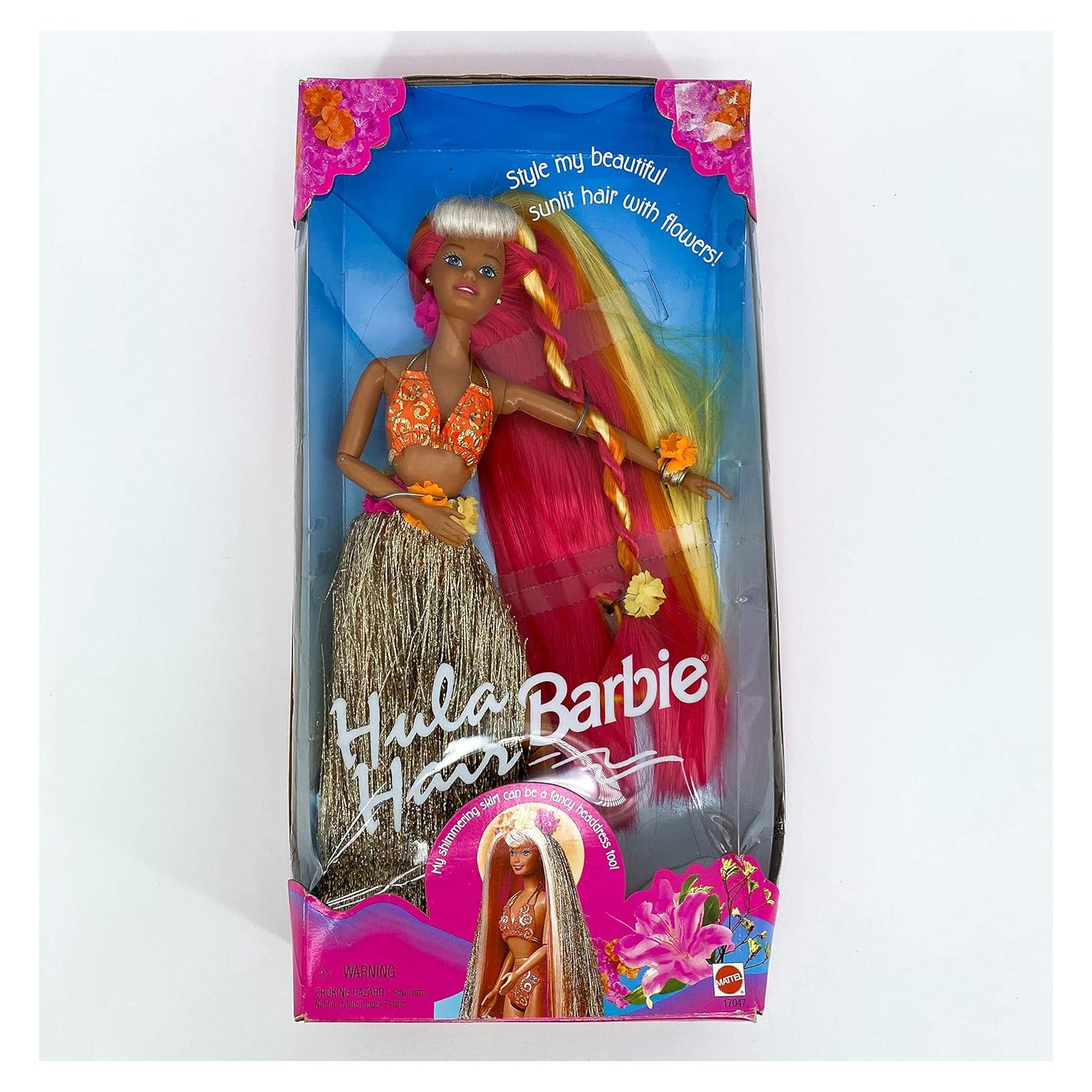 Muñeca Barbie Hula Hair Rosa y Dorado Edición Especial