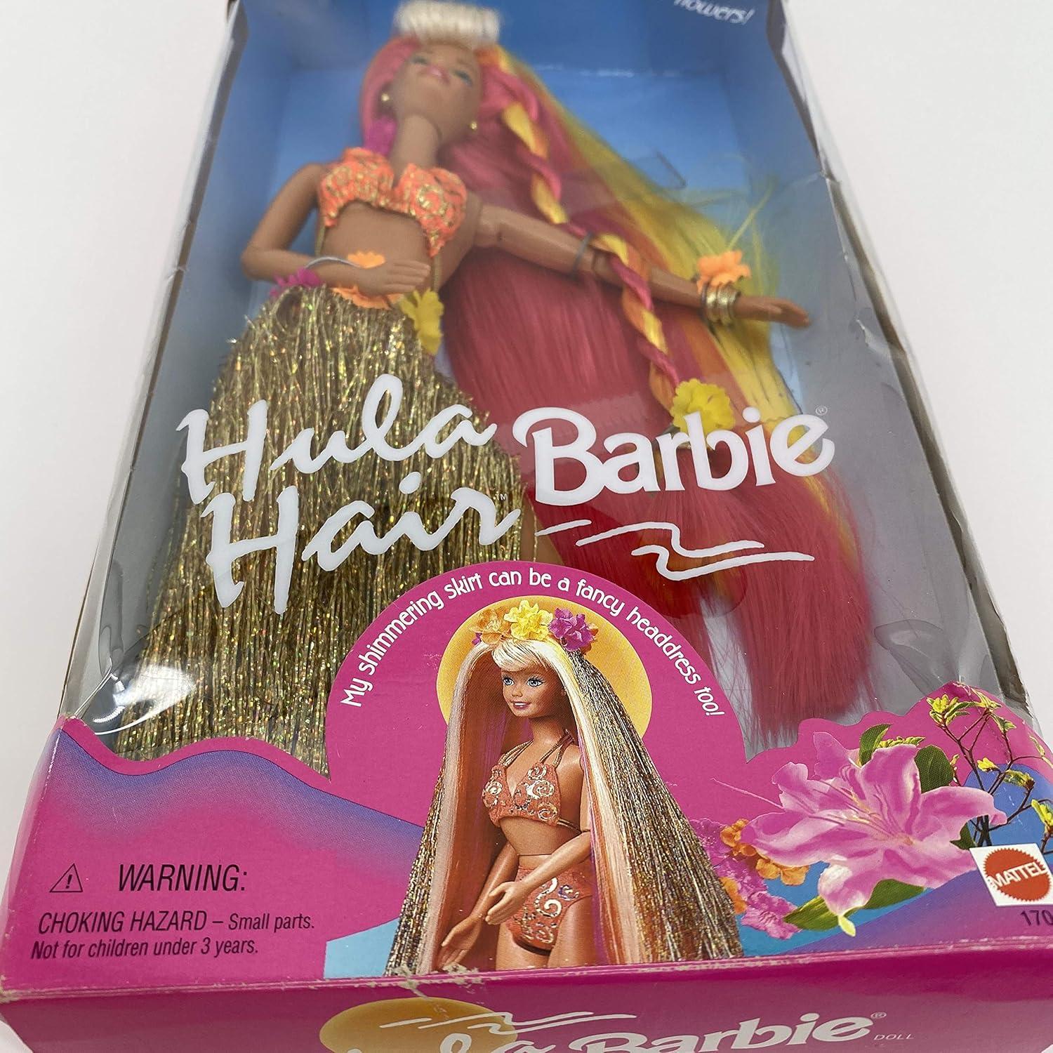 Muñeca Barbie Hula Hair Rosa y Dorado Edición Especial