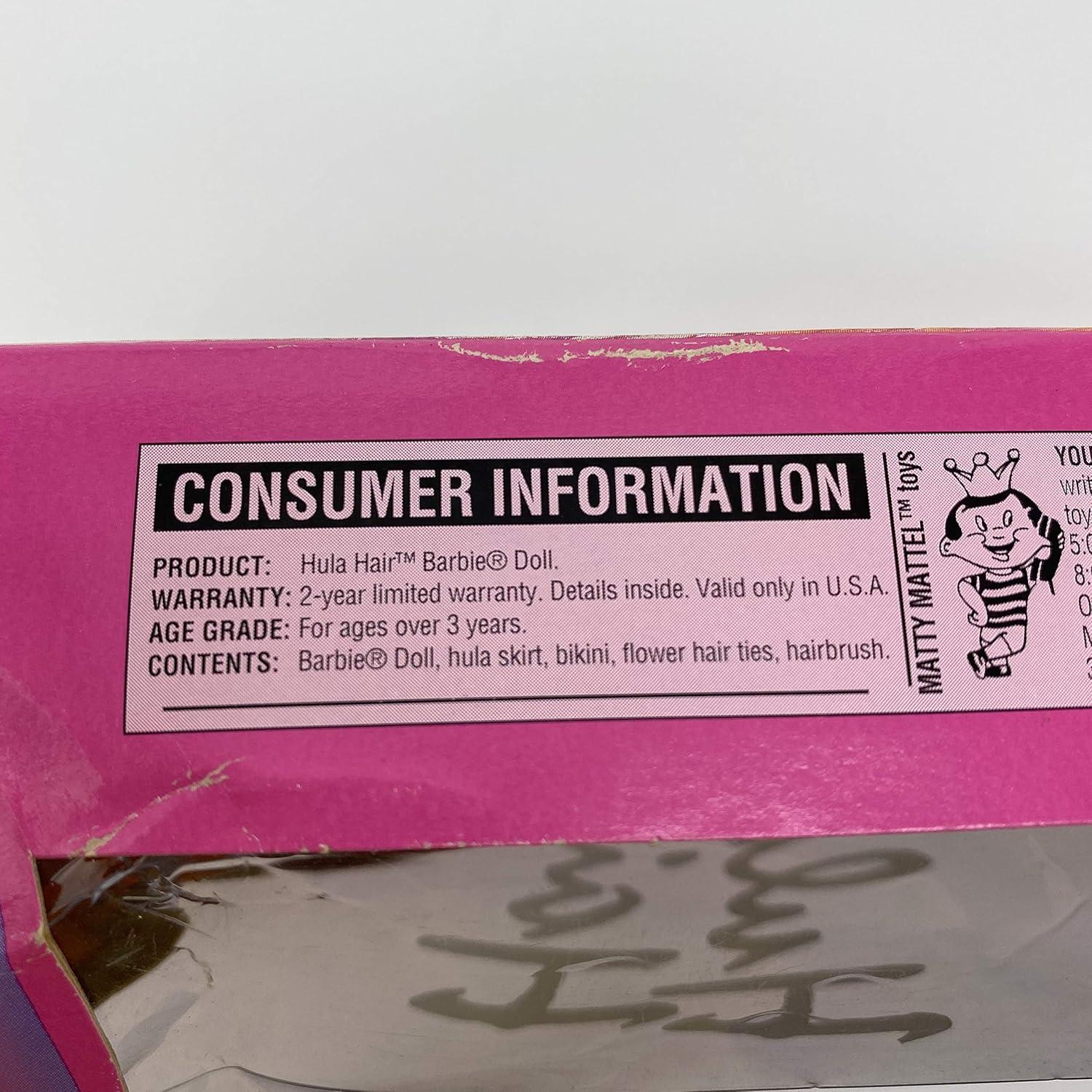 Muñeca Barbie Hula Hair Rosa y Dorado Edición Especial