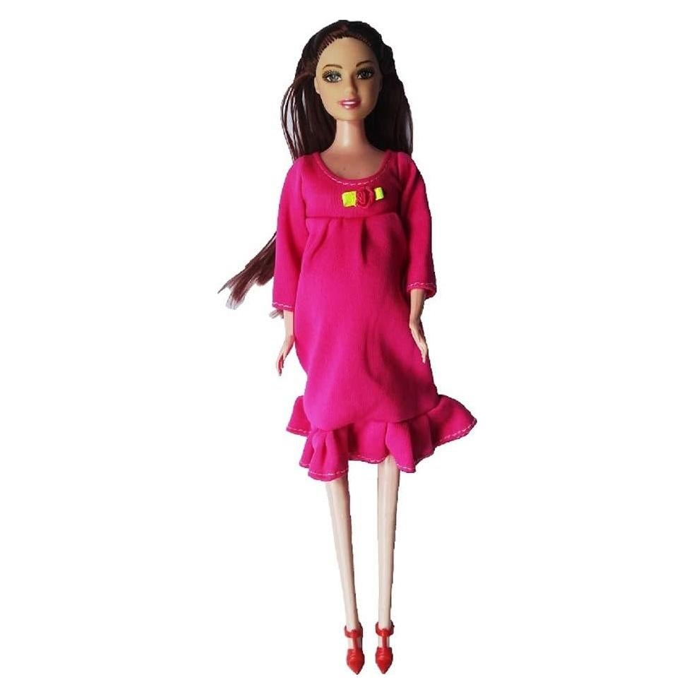 Muñeca Embarazada Kunhe Rosa con Bebé en Barriga