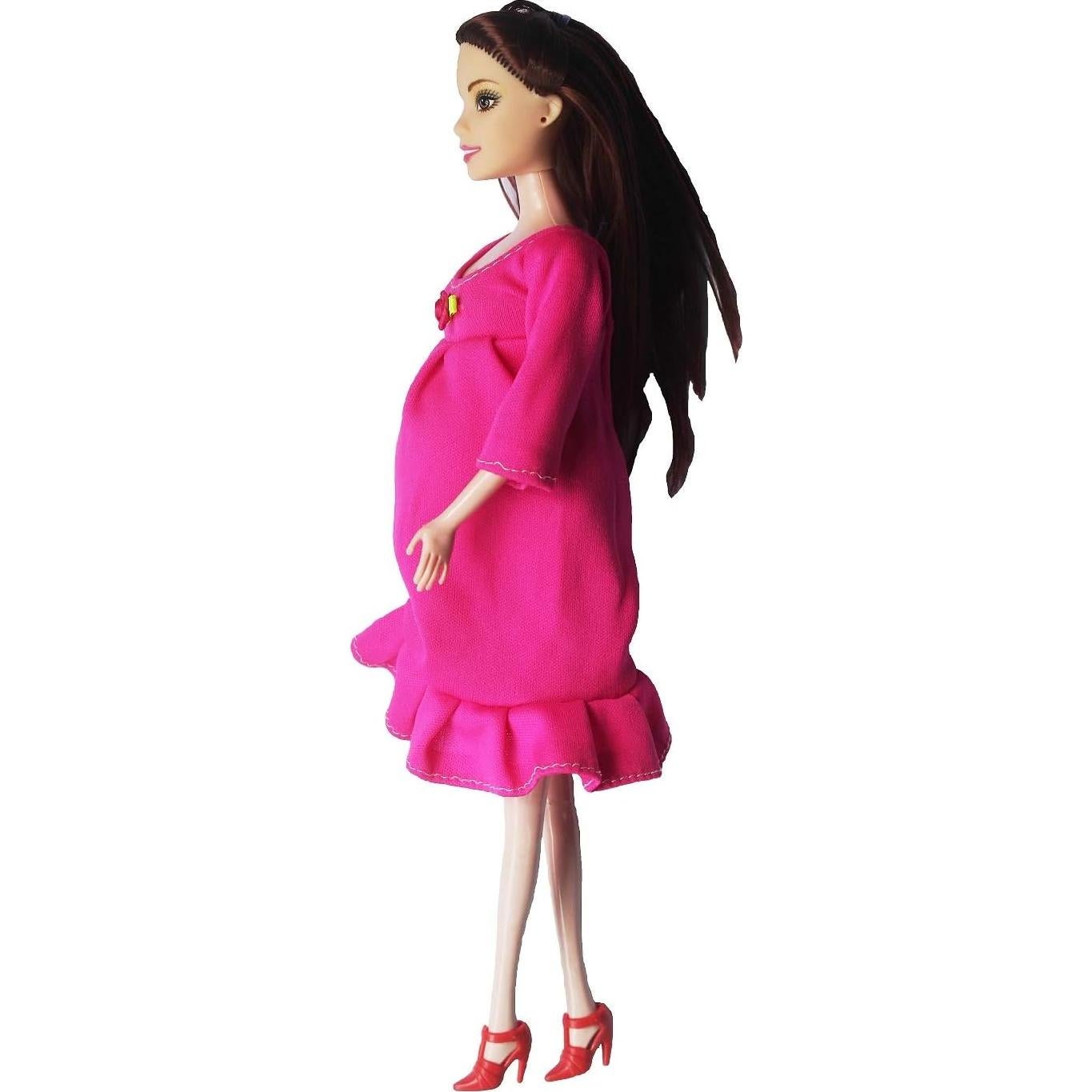 Muñeca Embarazada Kunhe Rosa con Bebé en Barriga