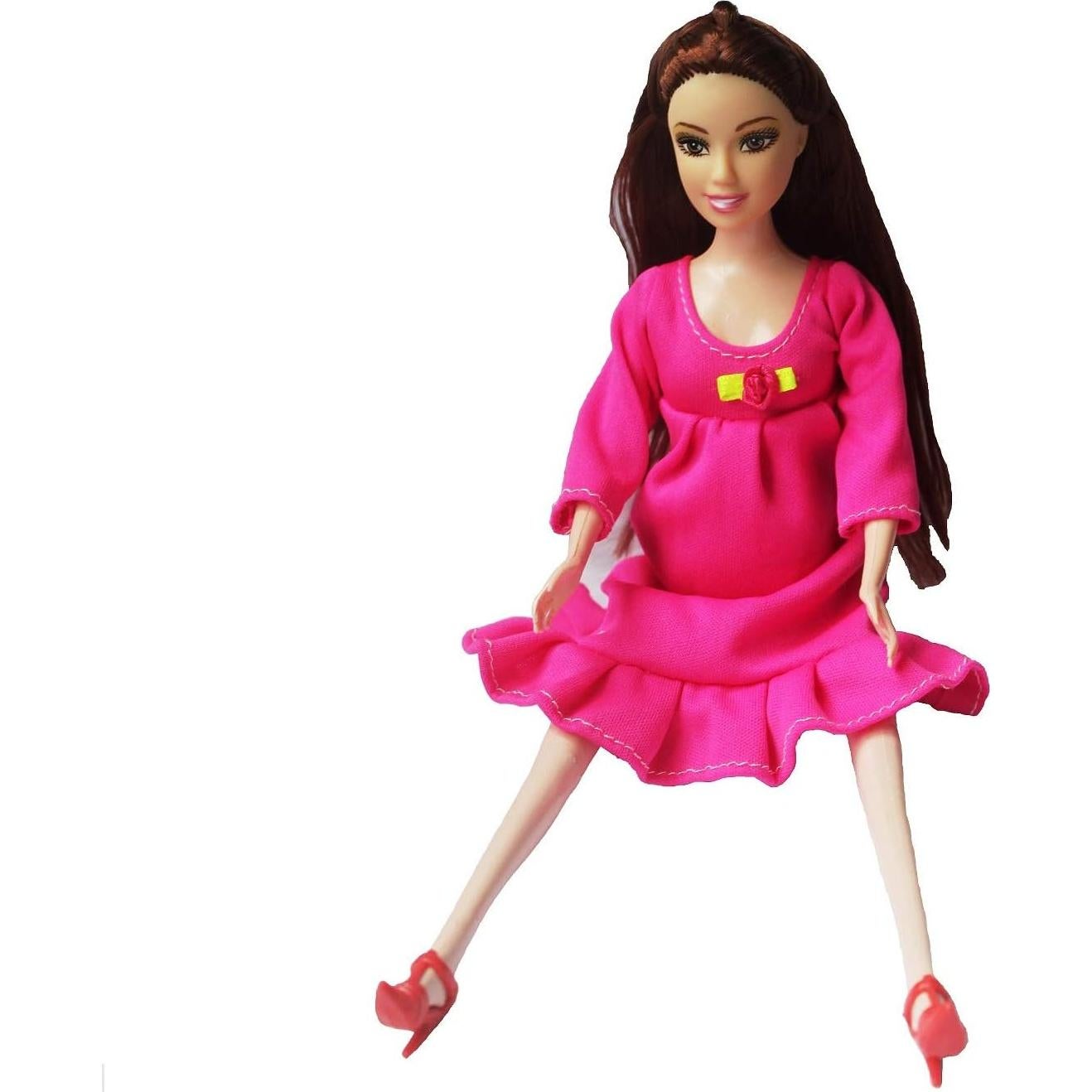 Muñeca Embarazada Kunhe Rosa con Bebé en Barriga