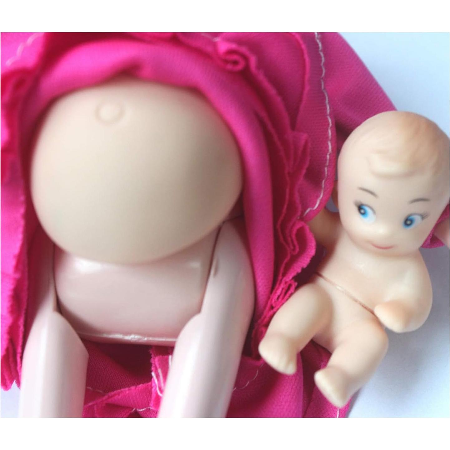 Muñeca Embarazada Kunhe Rosa con Bebé en Barriga