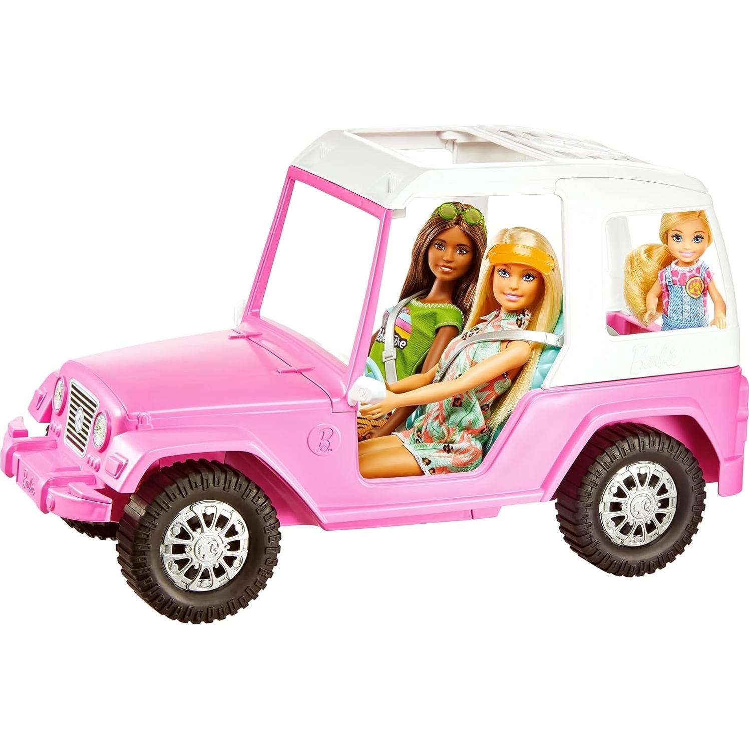 Conjunto de Aventura en la Naturaleza Barbie con Vehículo y Muñecas