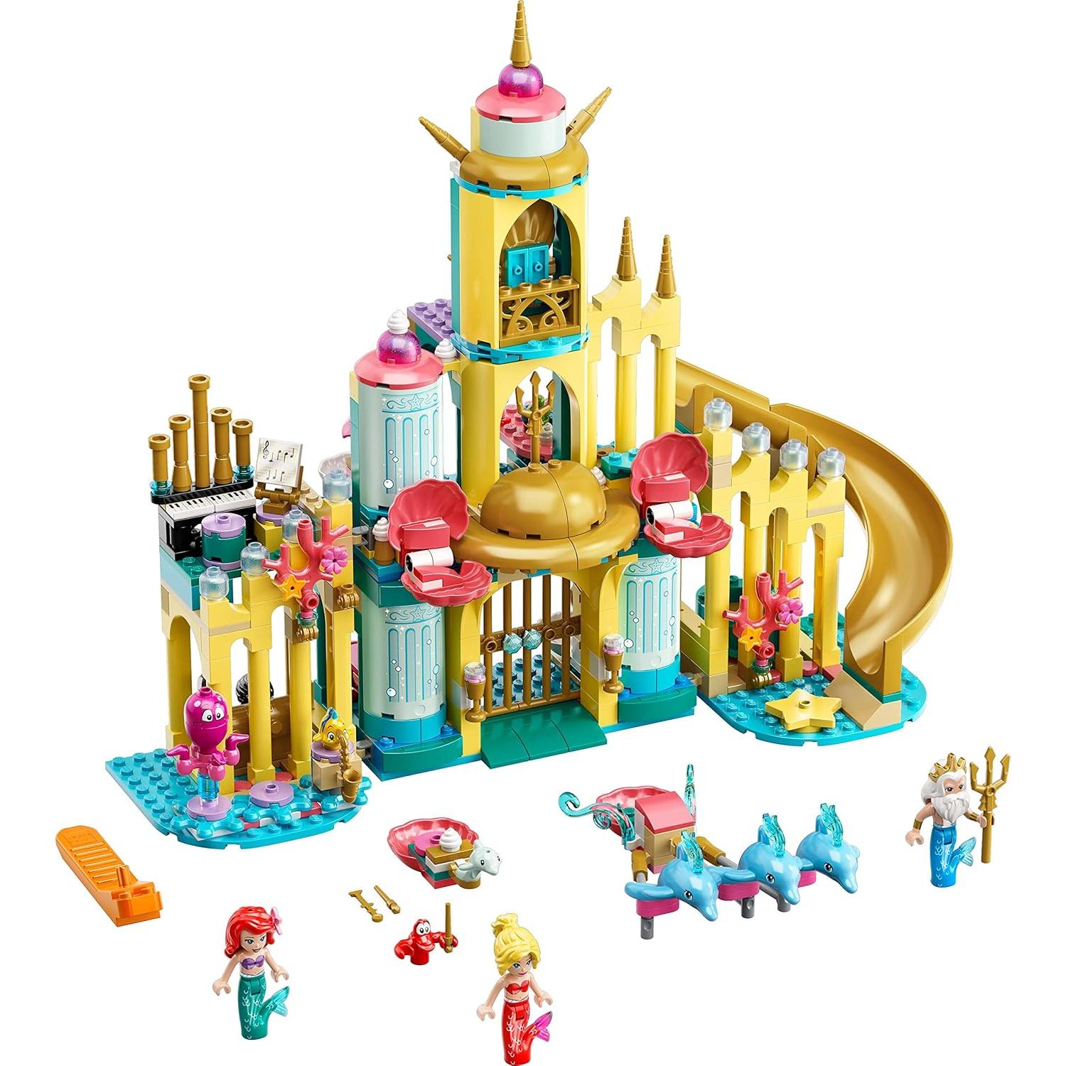 LEGO 43207 Palacio Submarino Disney Ariel con Muñecas