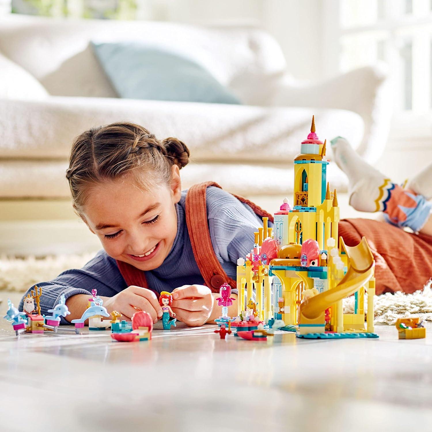 LEGO 43207 Palacio Submarino Disney Ariel con Muñecas