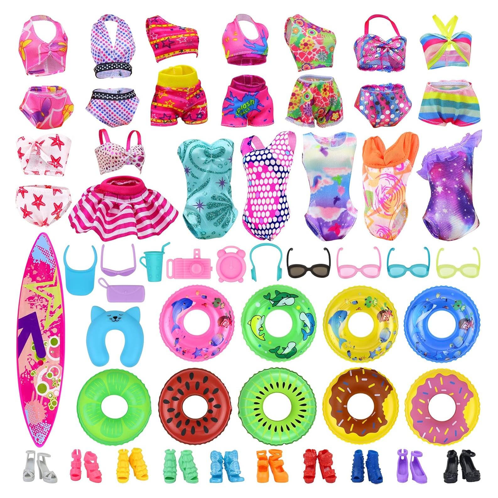 Ecore Fun Kit de Ropa de Muñeca 35 Piezas Trajes de Baño