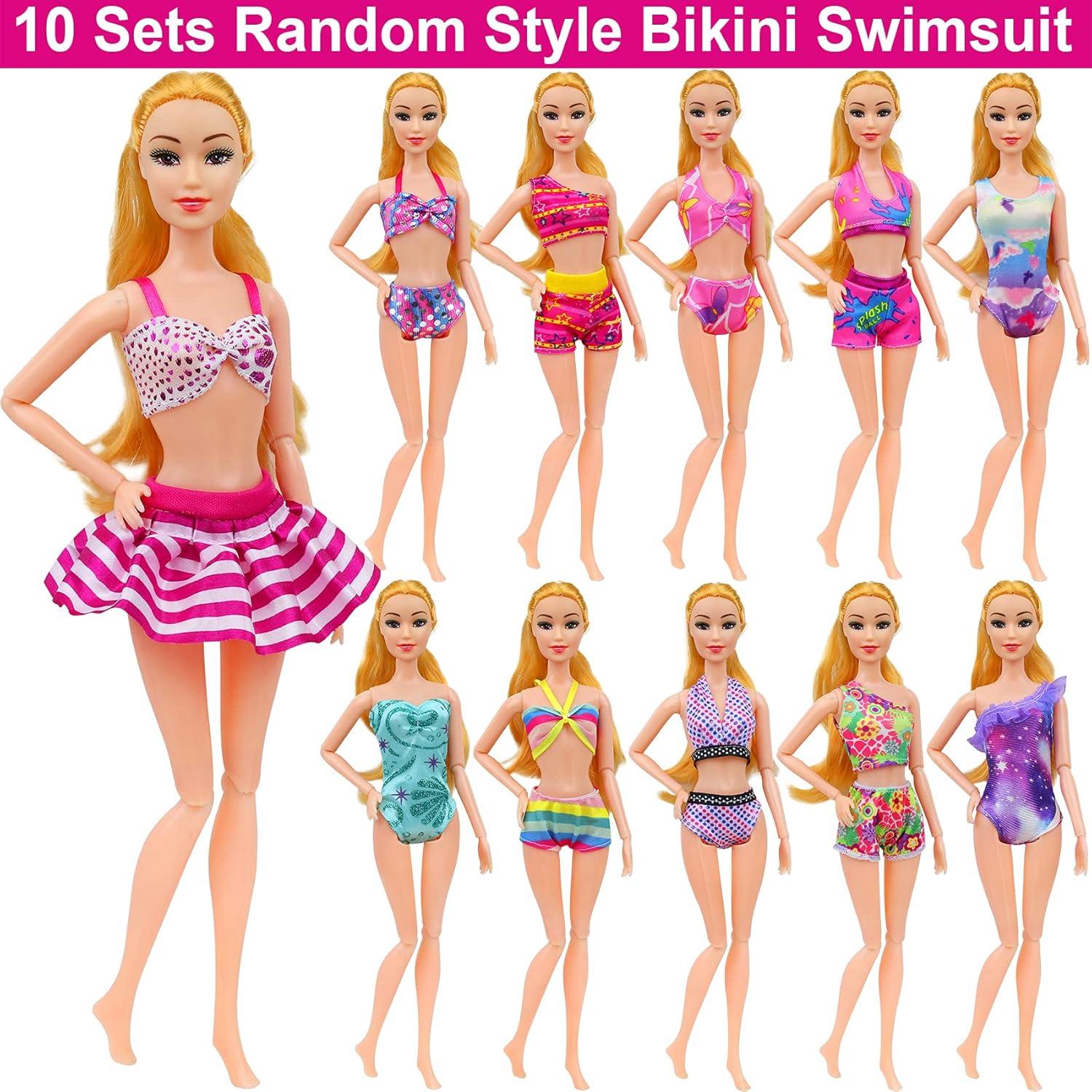 Ecore Fun Kit de Ropa de Muñeca 35 Piezas Trajes de Baño