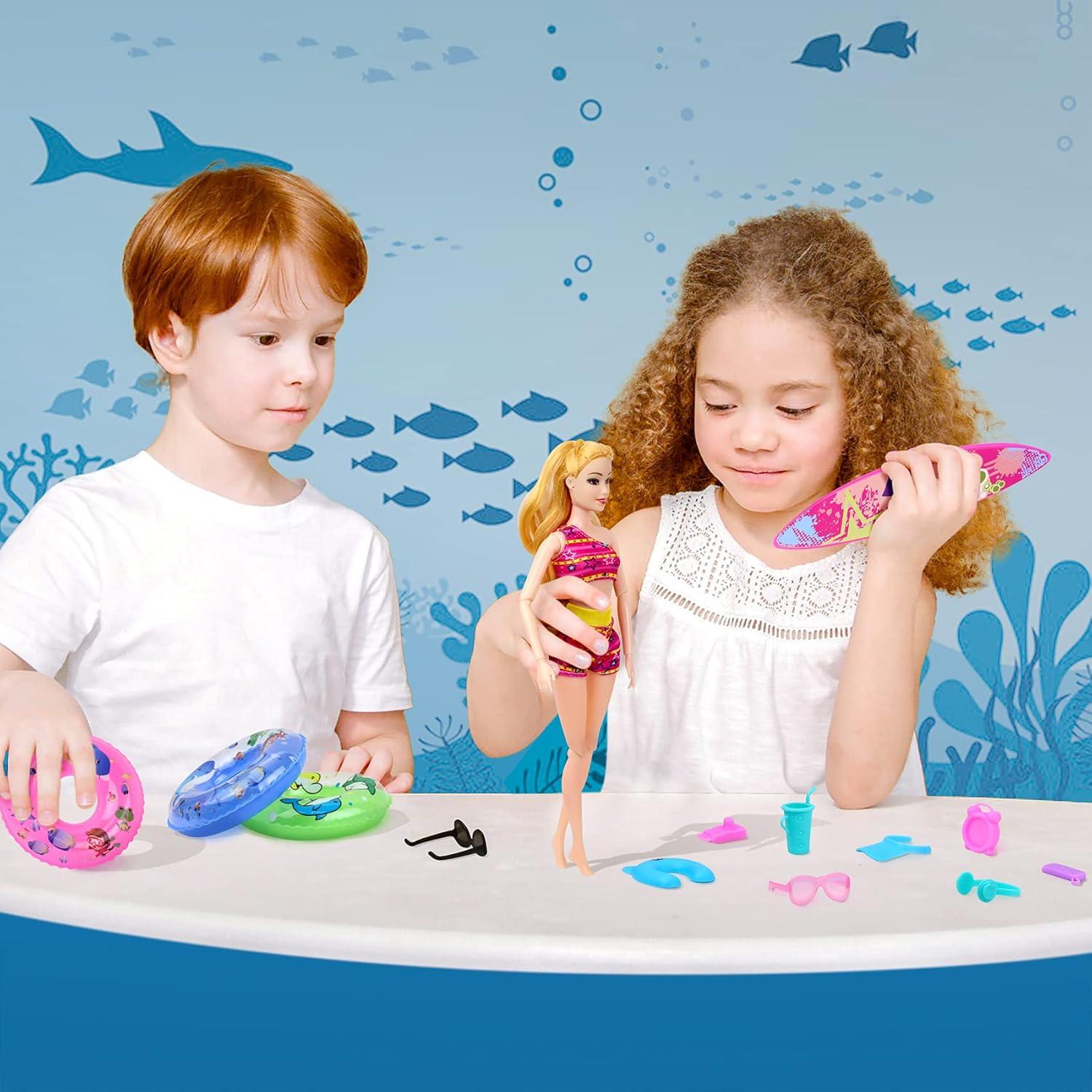 Ecore Fun Kit de Ropa de Muñeca 35 Piezas Trajes de Baño