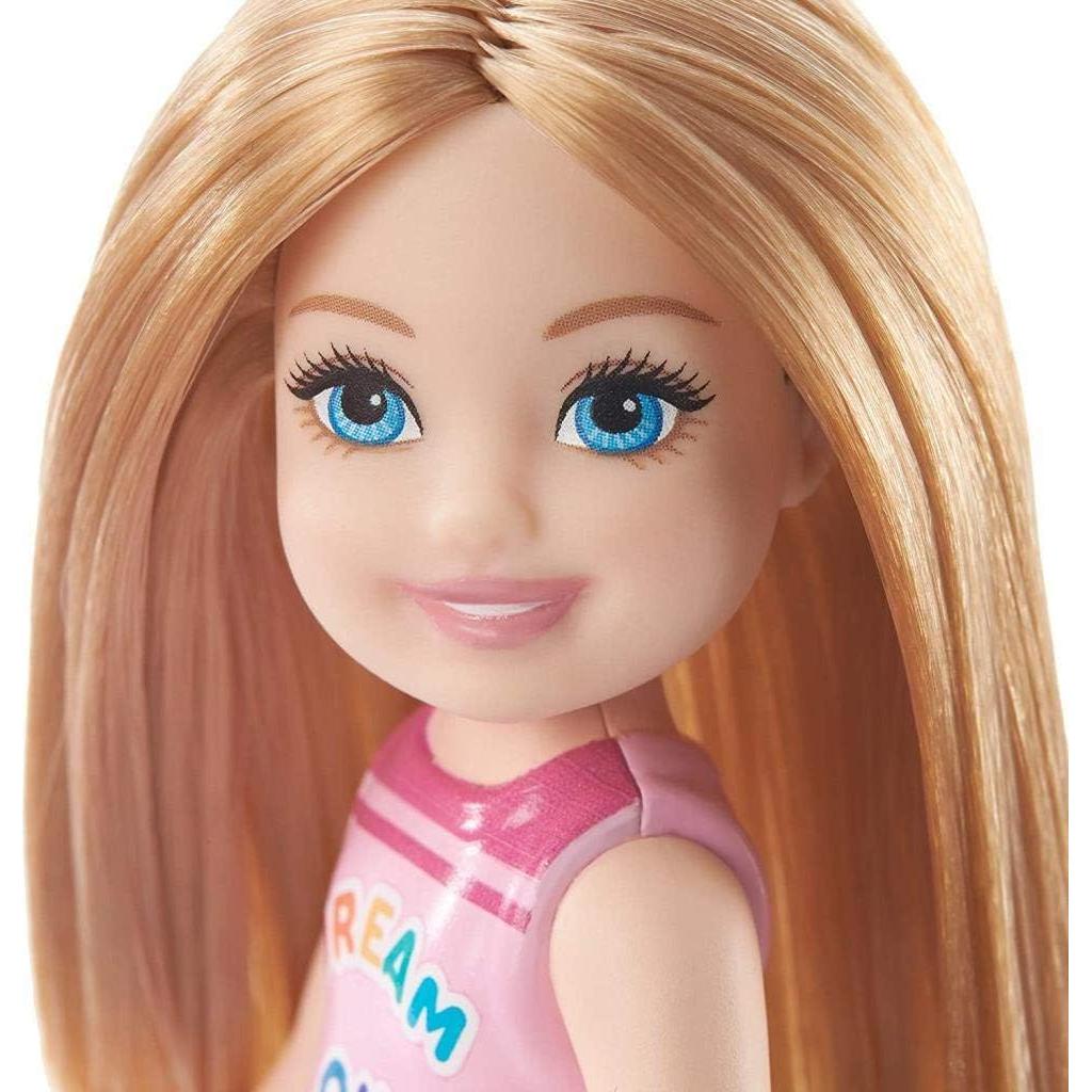 Muñeca Barbie Club Chelsea con carrito de bocadillos 15 cm