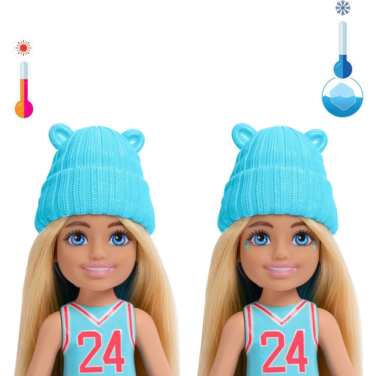 Barbie Chelsea Color Reveal Muñeca Deportiva con Accesorios