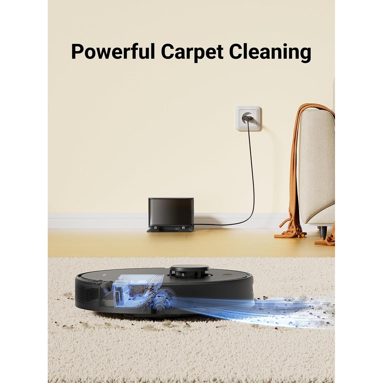 DREAME D9 Max Gen 2 Robot Vacuum and Mop Combo, LDS Navigation, 6000Pa Strong Suction Power, 240mins Runtime, 2-in-1 Sweep and Mop, WiFi, APP, Voice Control