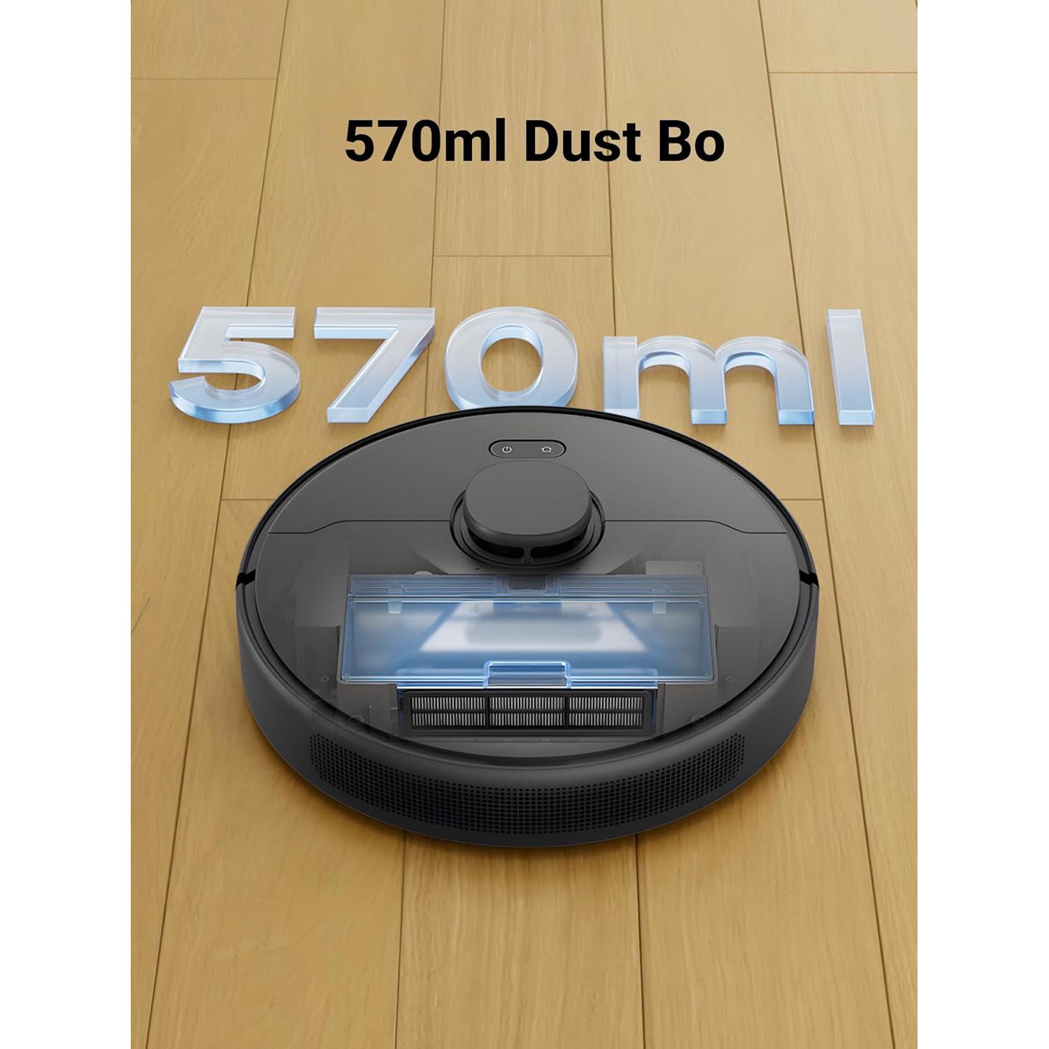 DREAME D9 Max Gen 2 Robot Vacuum and Mop Combo, LDS Navigation, 6000Pa Strong Suction Power, 240mins Runtime, 2-in-1 Sweep and Mop, WiFi, APP, Voice Control