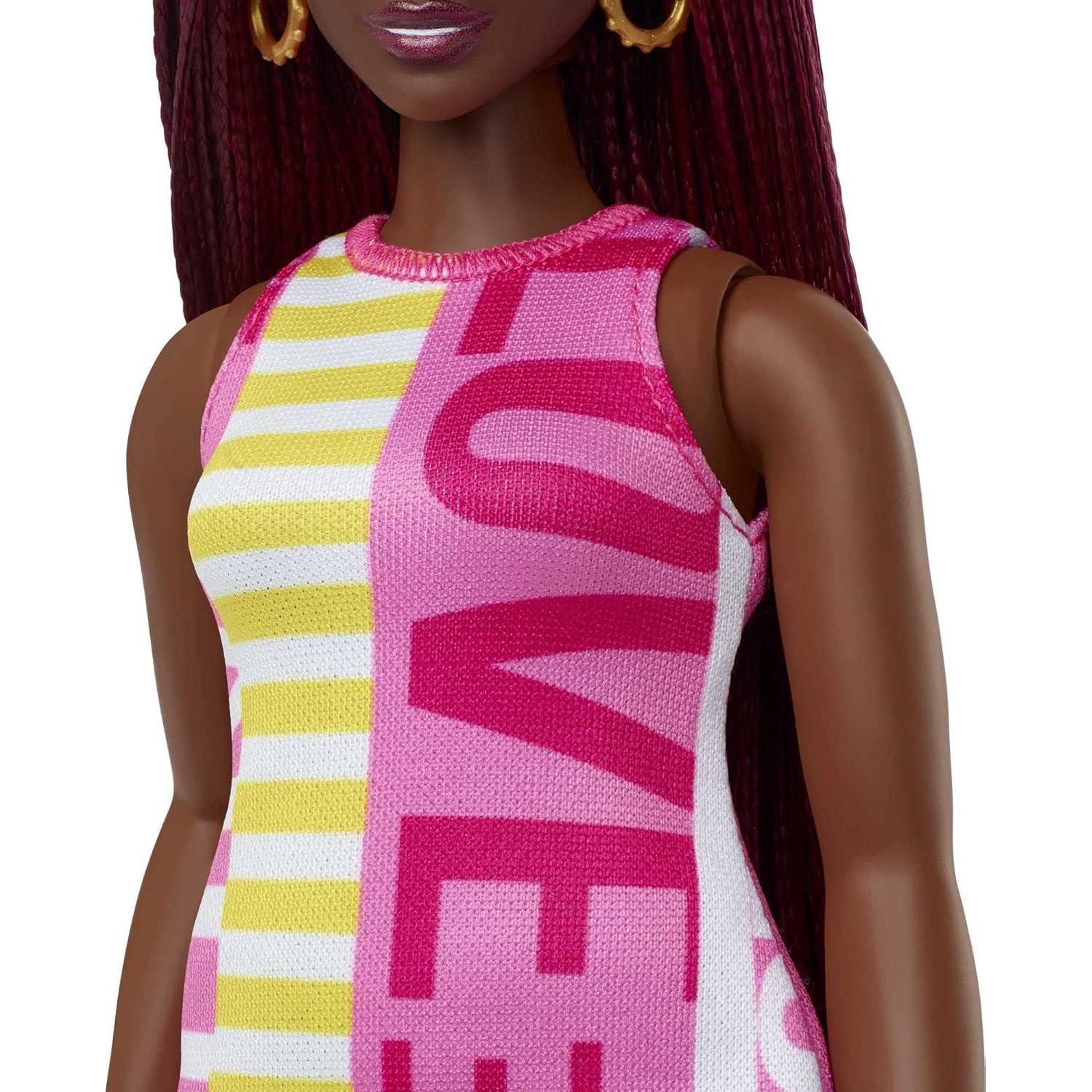 Muñeca Barbie Fashionistas Curvy #189 con trenzas carmesí