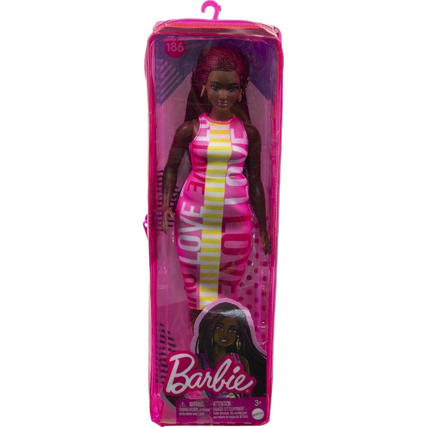 Muñeca Barbie Fashionistas Curvy #189 con trenzas carmesí