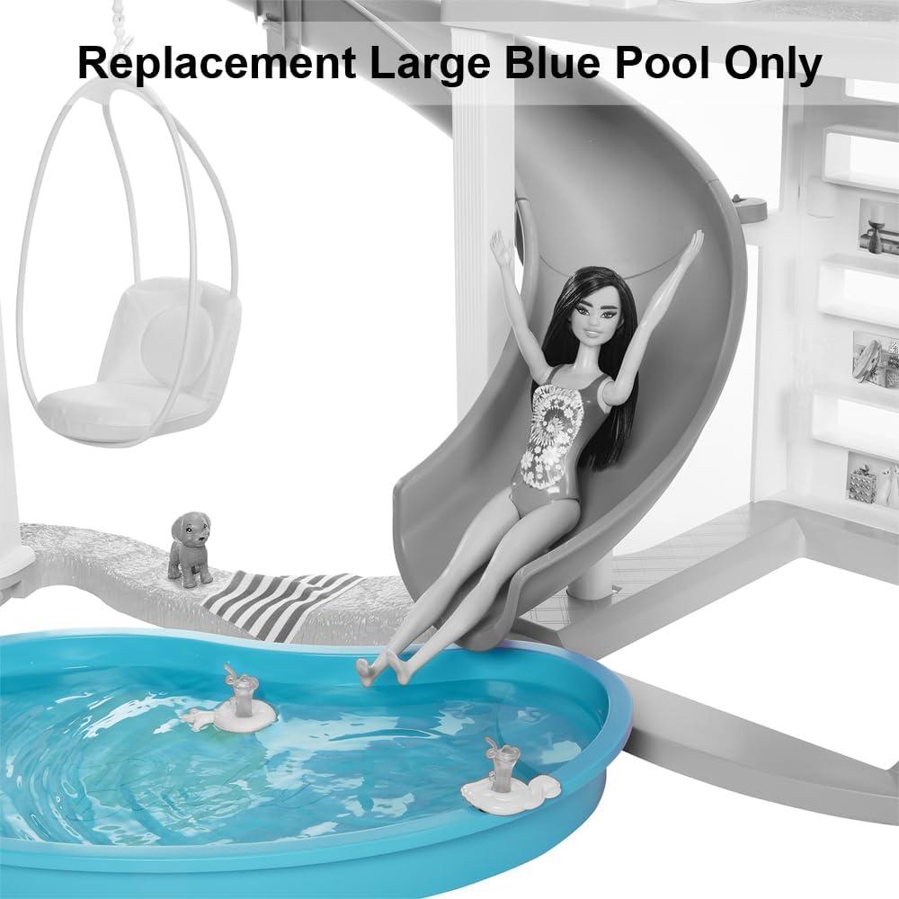 Repuesto Piscina Grande Azul para Casa de Muñecas Barbie HMX10