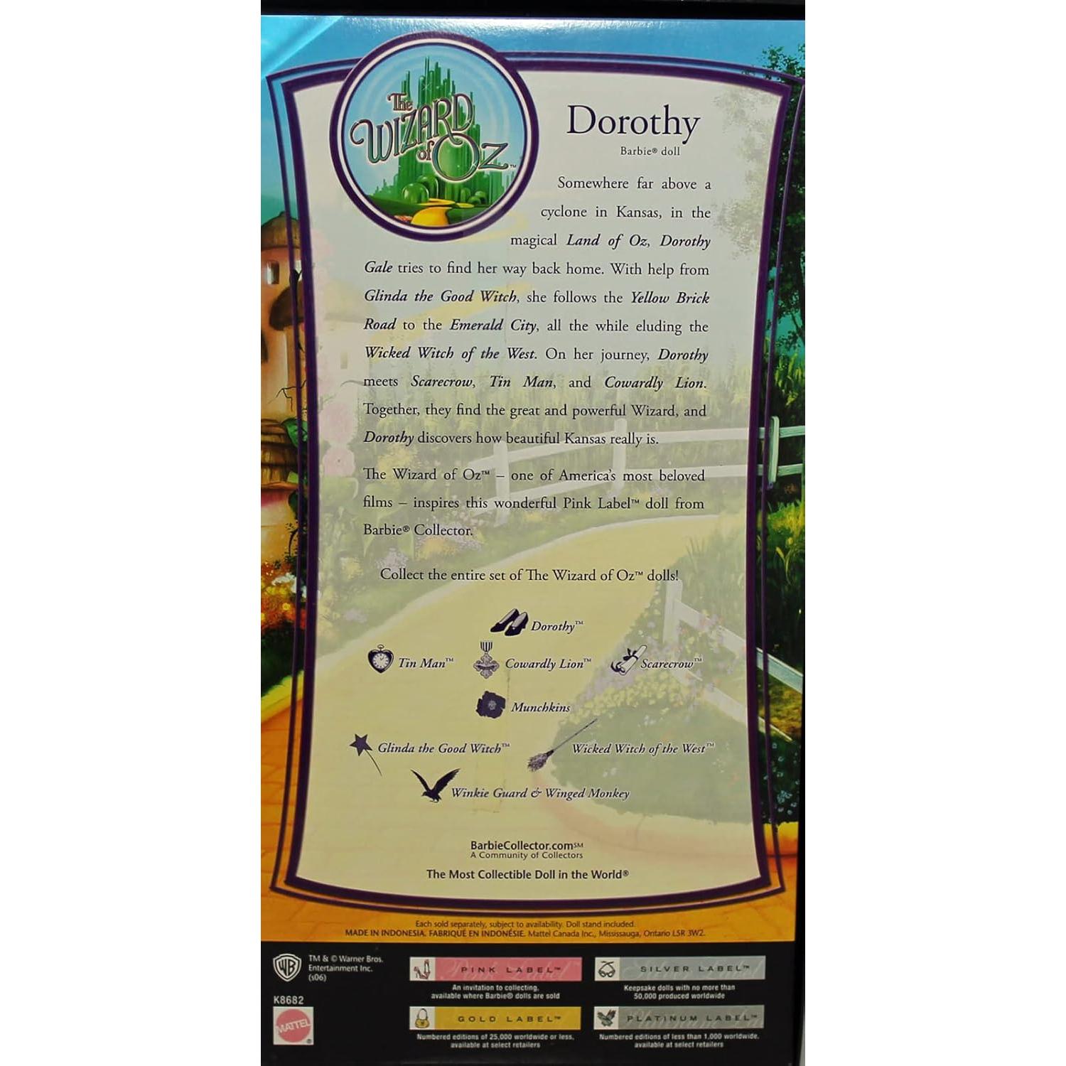 Muñeca Barbie Mago de Oz Dorothy 20cm Mattel