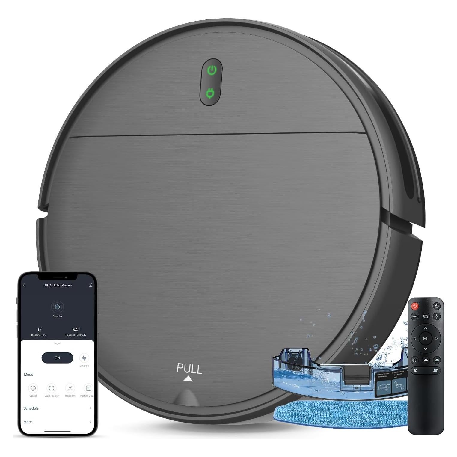 Robot Aspirador y Mopa MAMNV BR151 2 en 1 1400Pa Wi-Fi